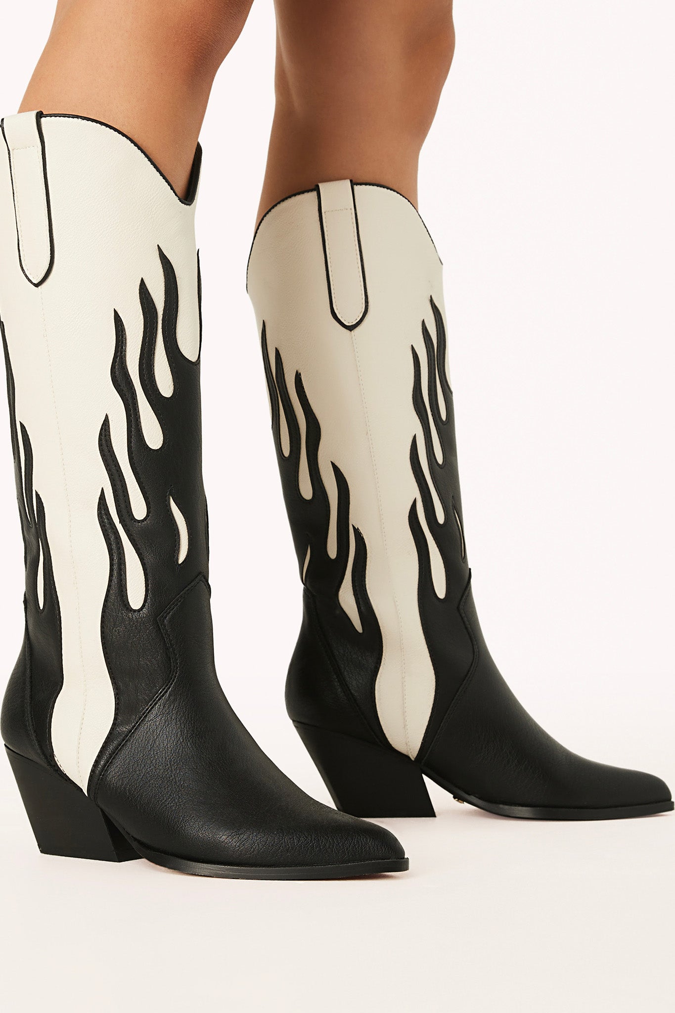 BiLLiNi Zarina Western Boots Black/Ivory-Maymioy