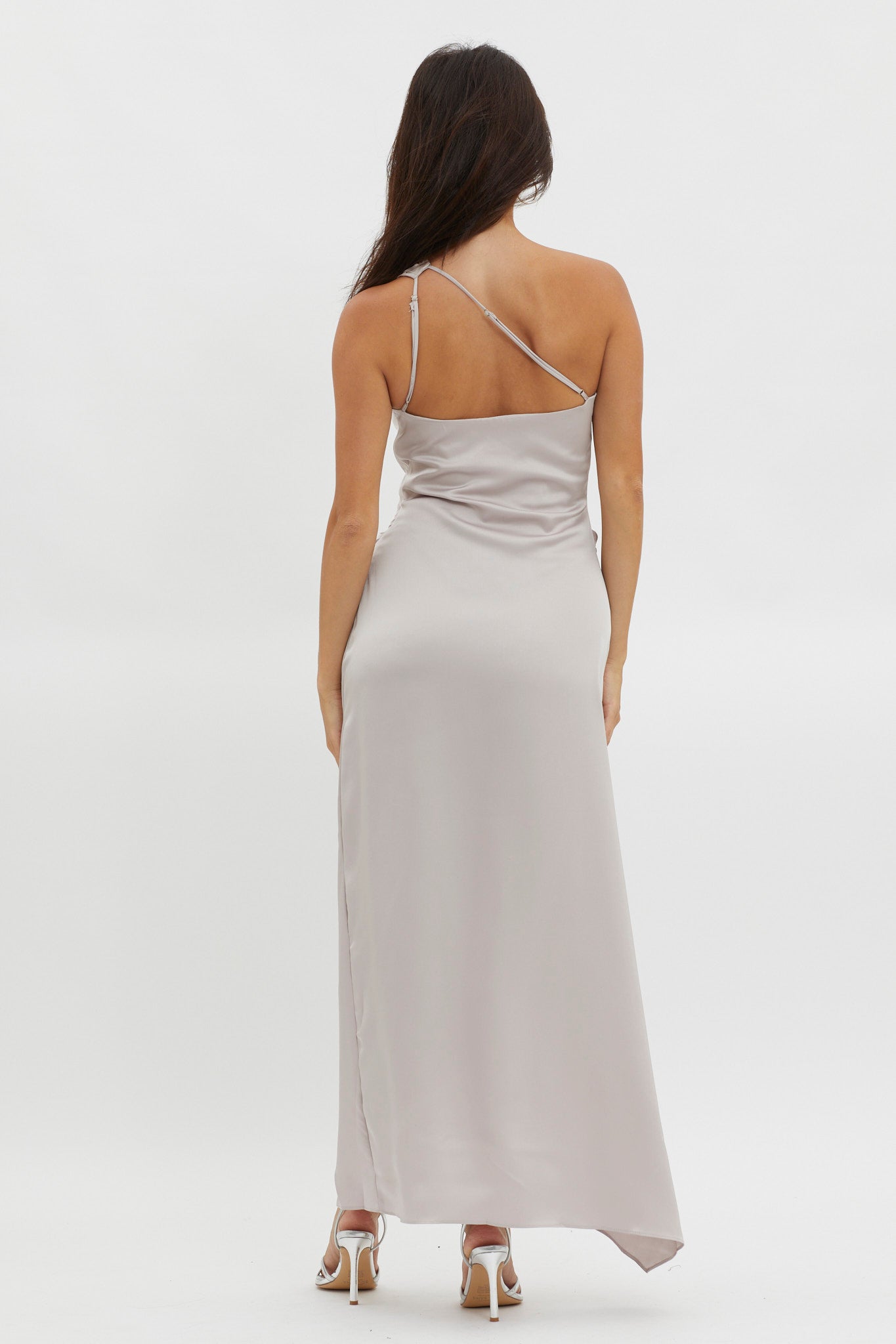 Salut One-Shoulder Midi Dress Prosecco-Maymioy
