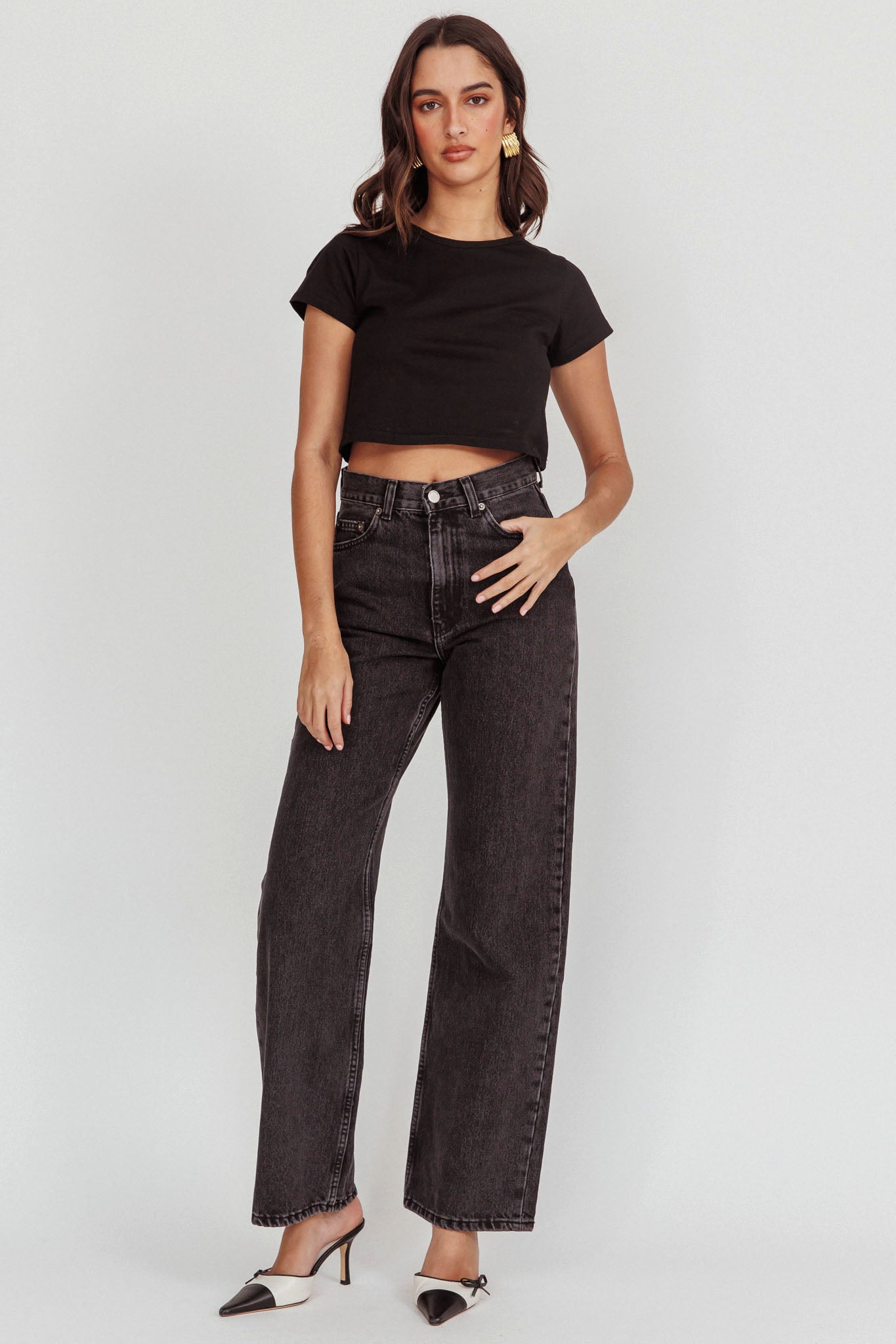 DR DENIM Echo Straight Jeans Retro Black-Maymioy