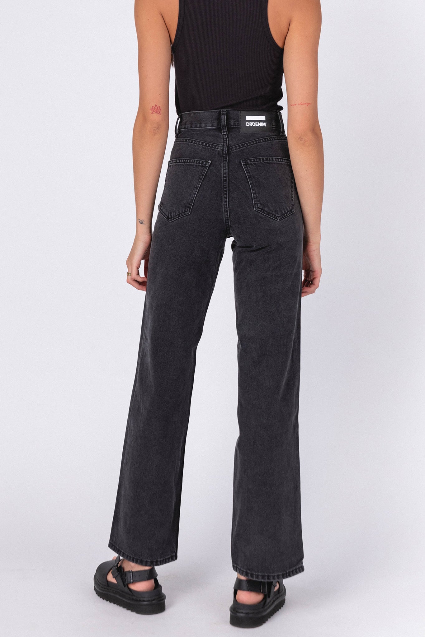 DR DENIM Echo Jeans Concrete Black-Maymioy