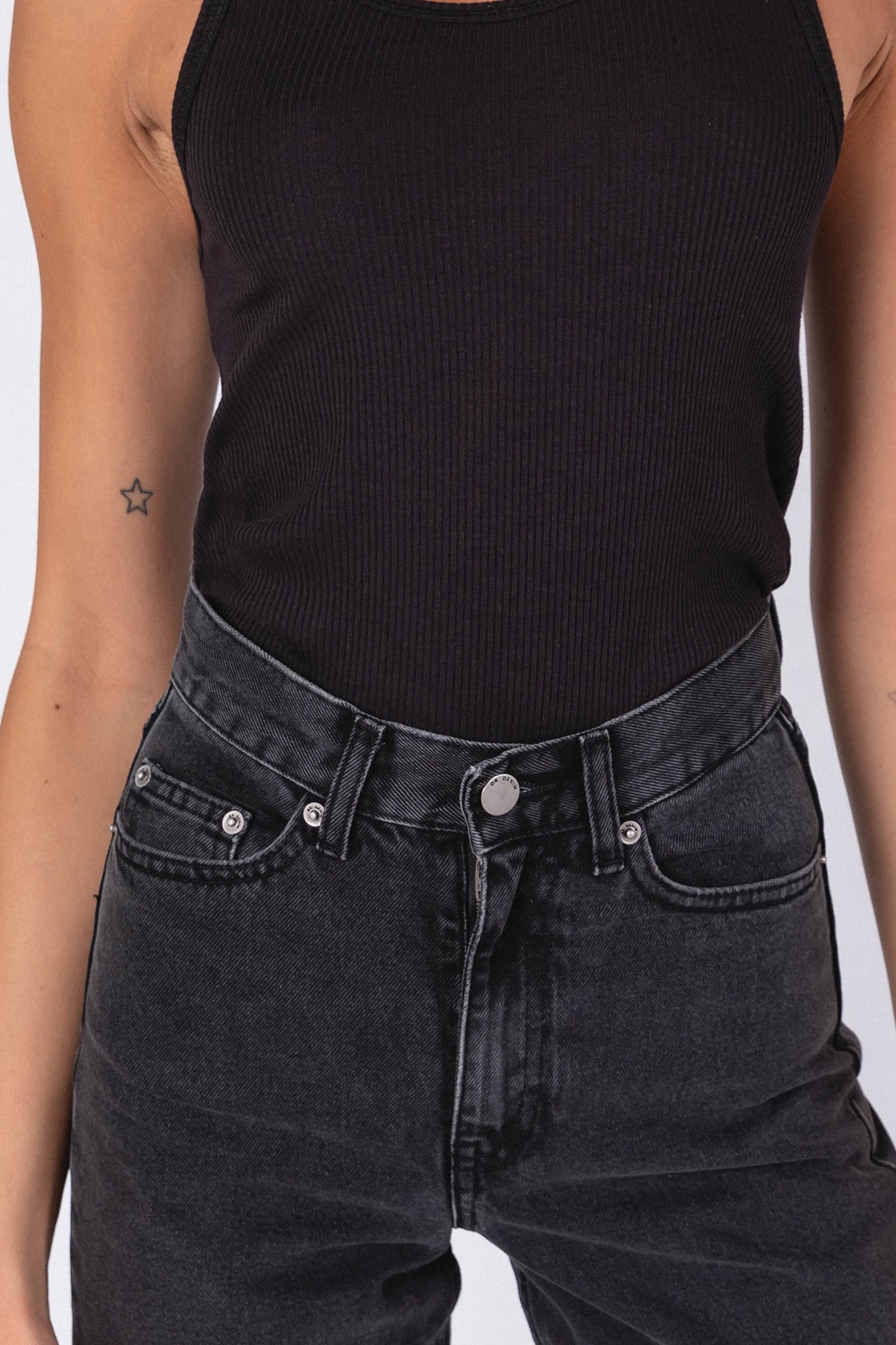 DR DENIM Echo Jeans Concrete Black-Maymioy