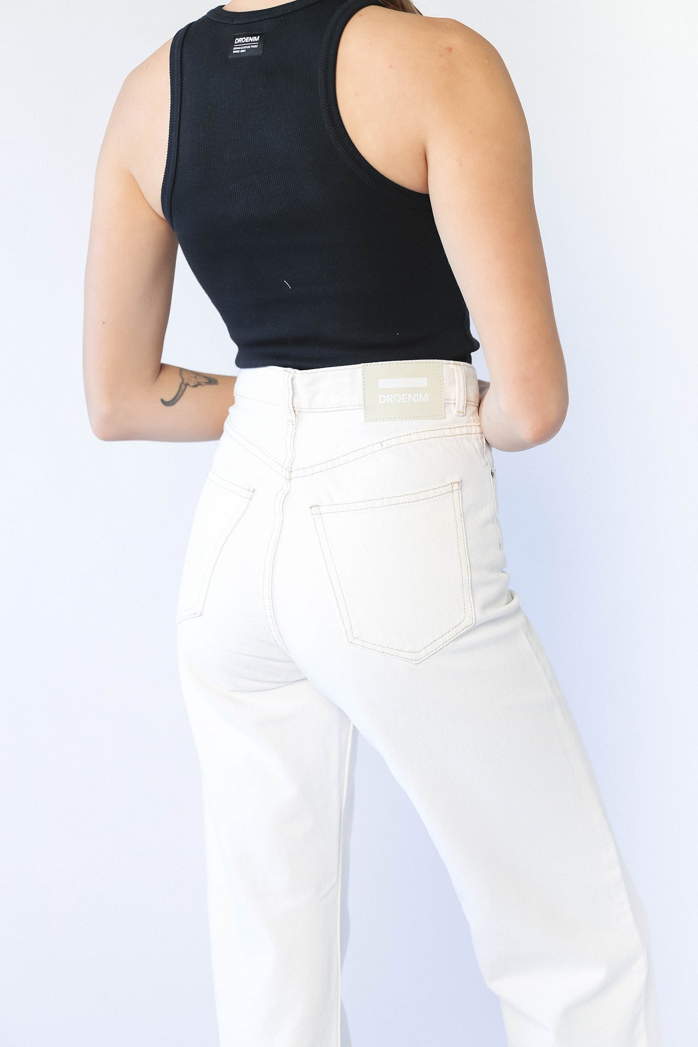 DR DENIM Echo Jeans Light Ecru-Maymioy