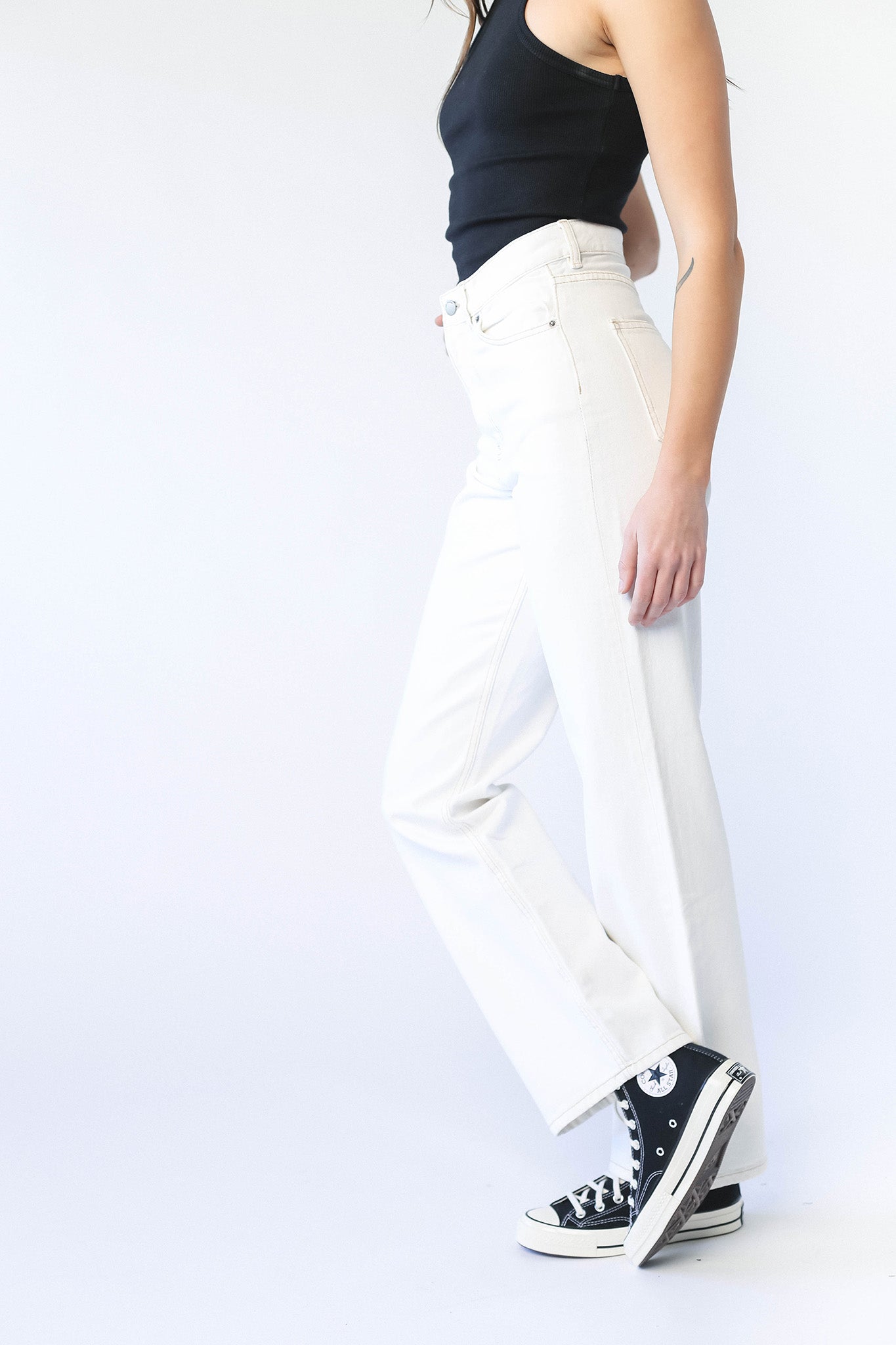 DR DENIM Echo Jeans Light Ecru-Maymioy