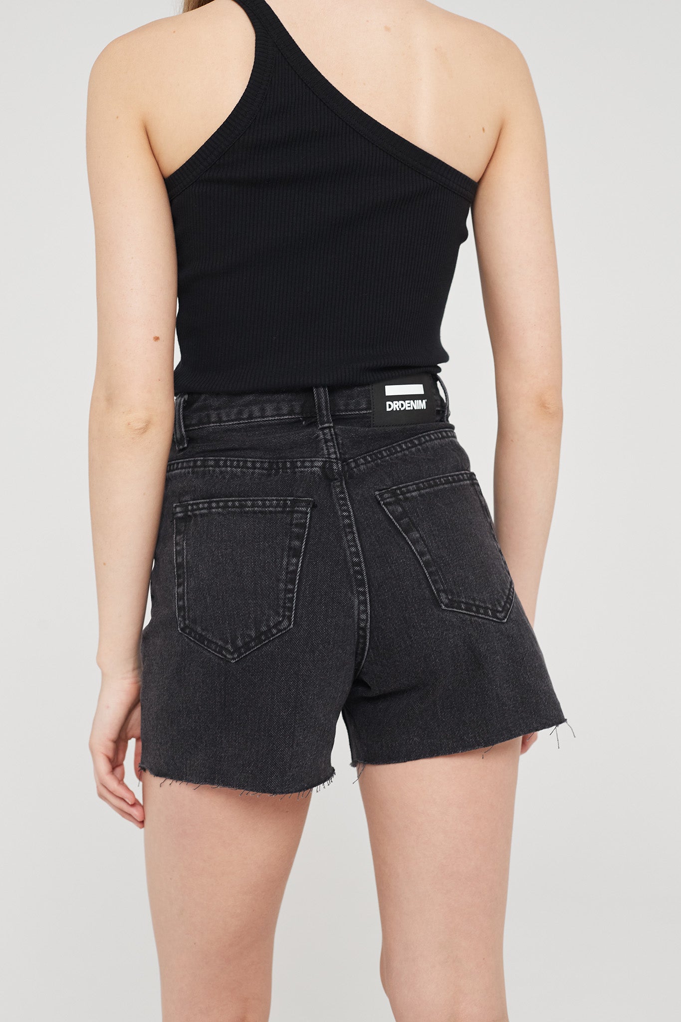 DR DENIM Nora Shorts Black Retro-Maymioy
