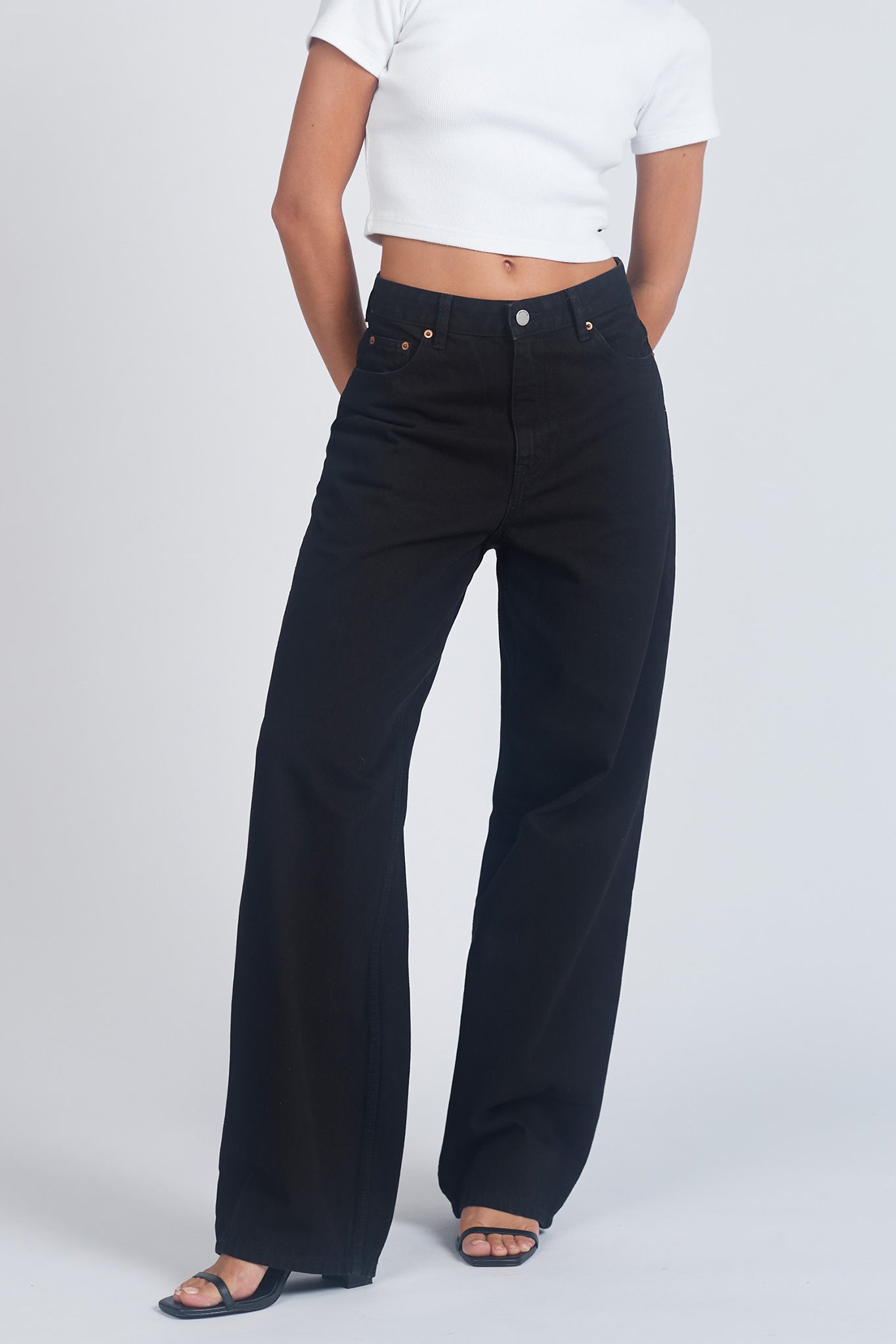 DR DENIM Donna Baggy Jeans Black-Maymioy