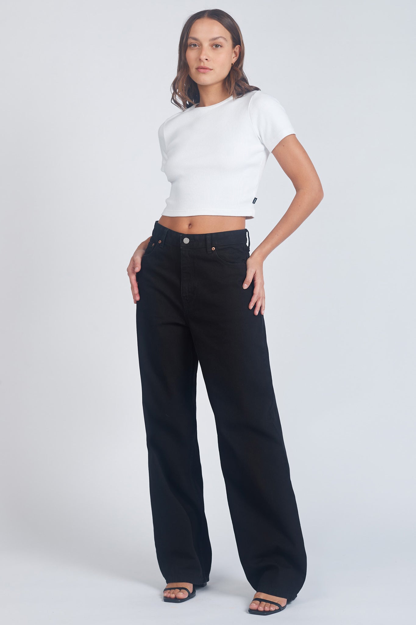 DR DENIM Donna Baggy Jeans Black-Maymioy