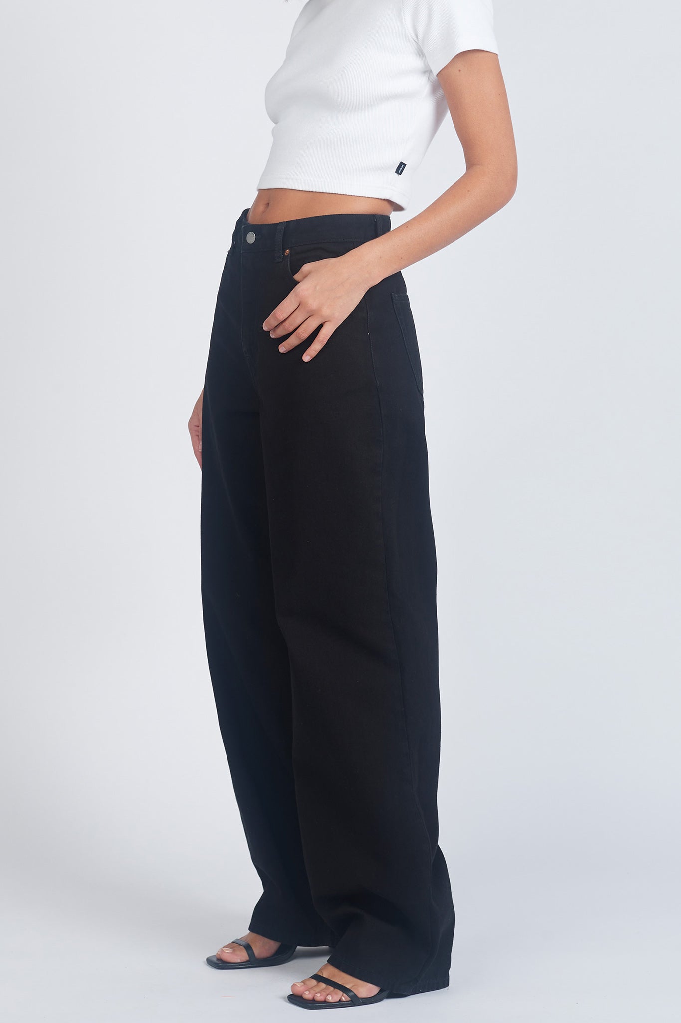 DR DENIM Donna Baggy Jeans Black-Maymioy