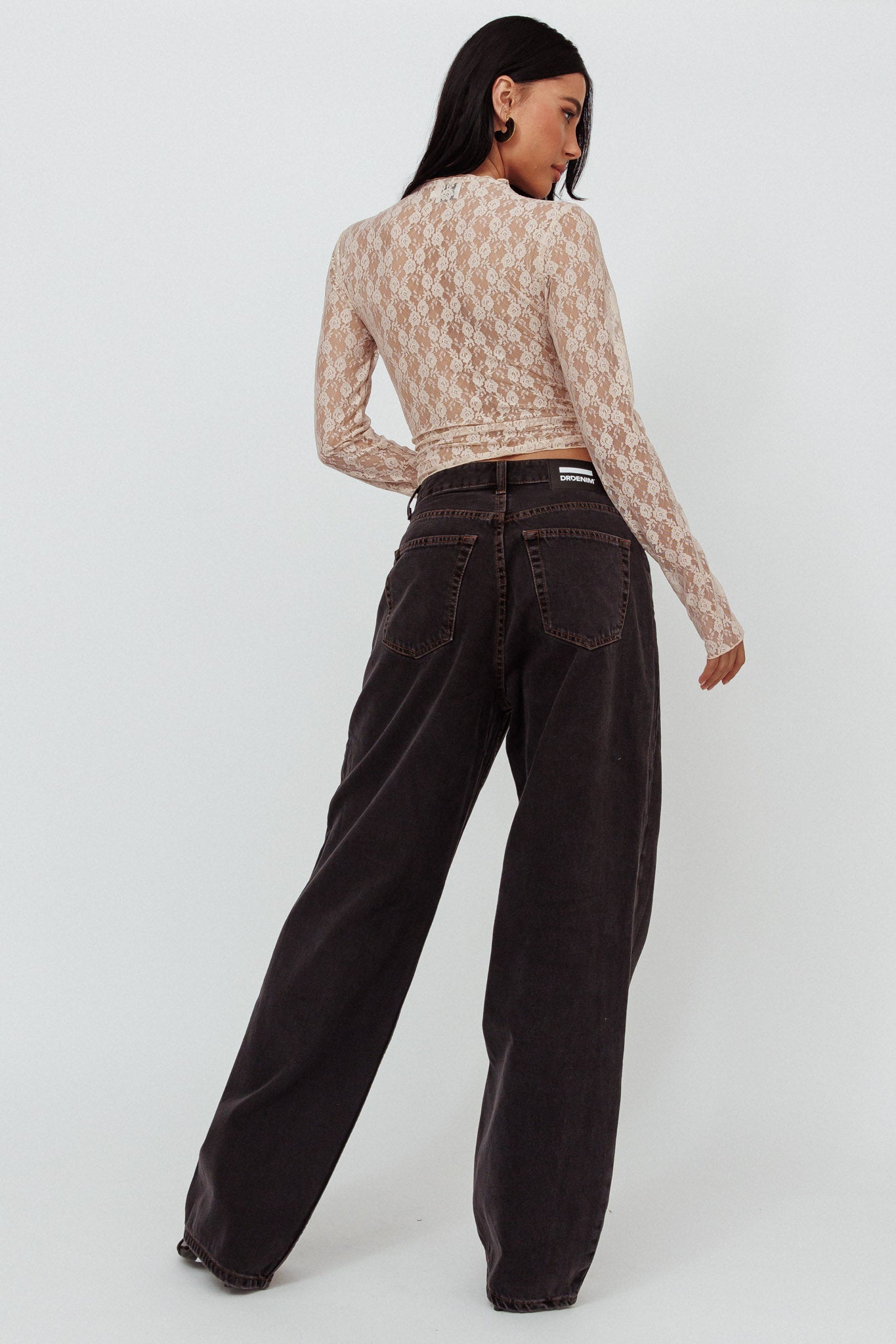 DR DENIM Donna Baggy Jeans Dust Washed Black-Maymioy