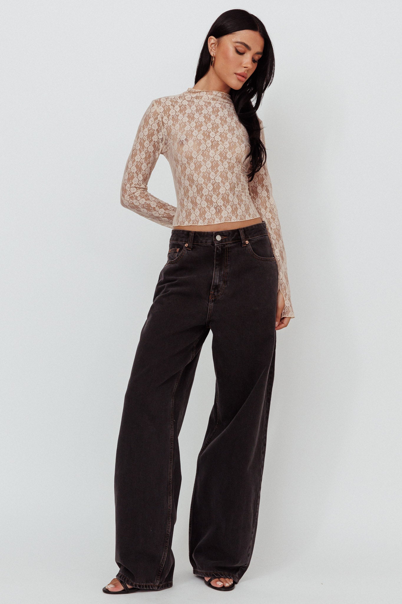 DR DENIM Donna Baggy Jeans Dust Washed Black-Maymioy