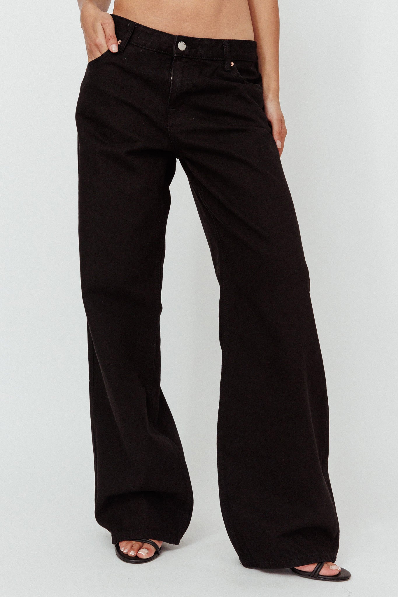 DR DENIM Hill Low Jeans Black-Maymioy