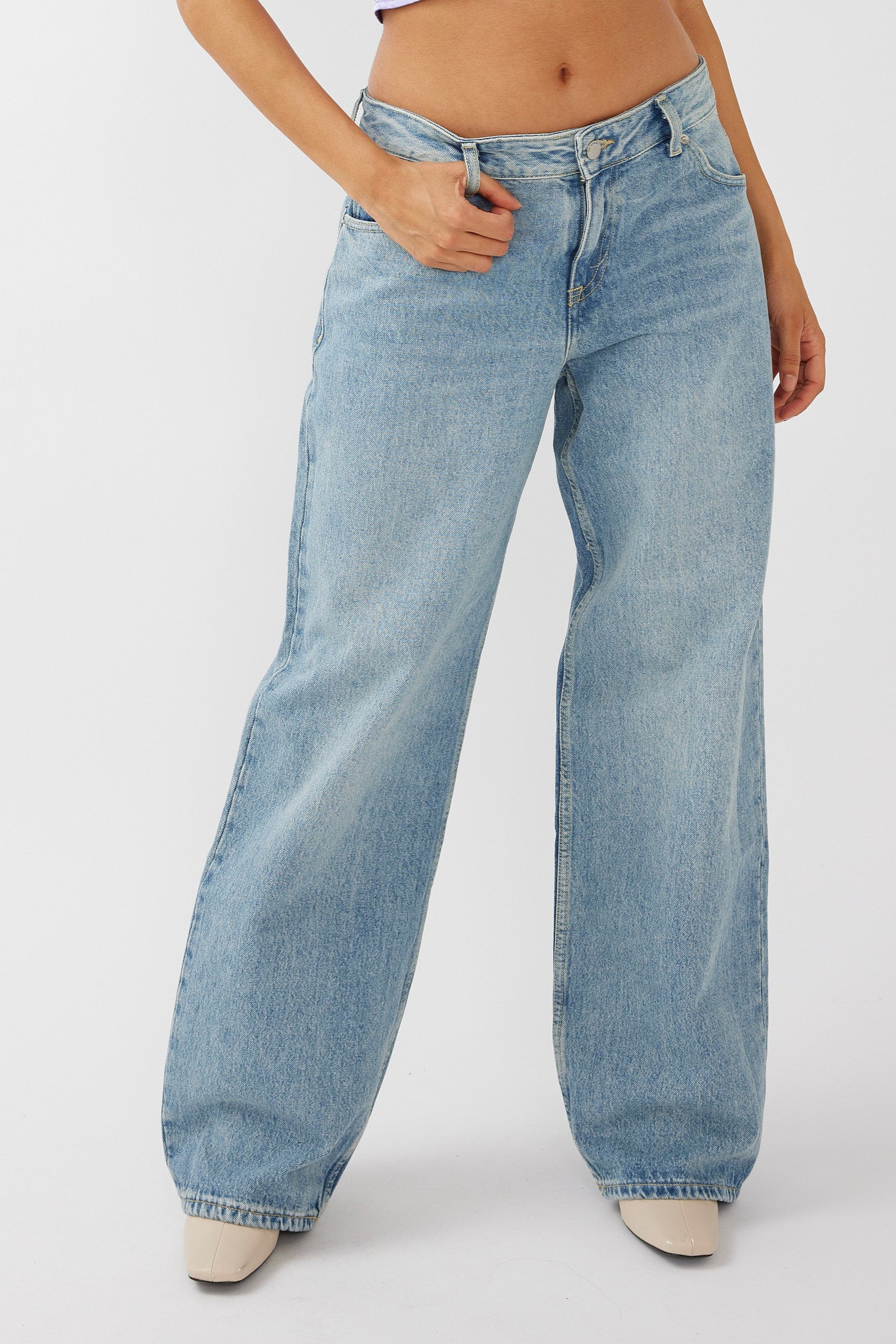 DR DENIM Hill Low Jeans Drift Light Blue-Maymioy