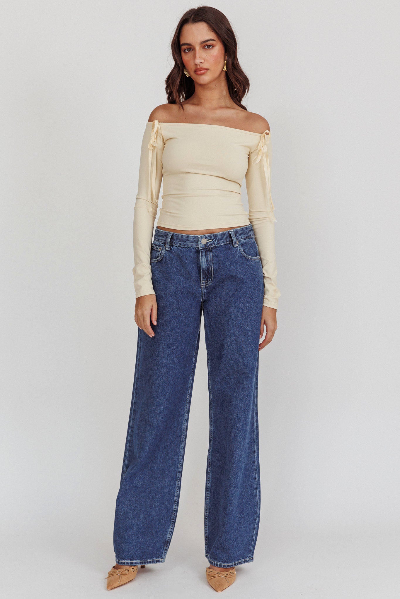 DR DENIM Hill Low Jeans Pebble Mid Stone-Maymioy