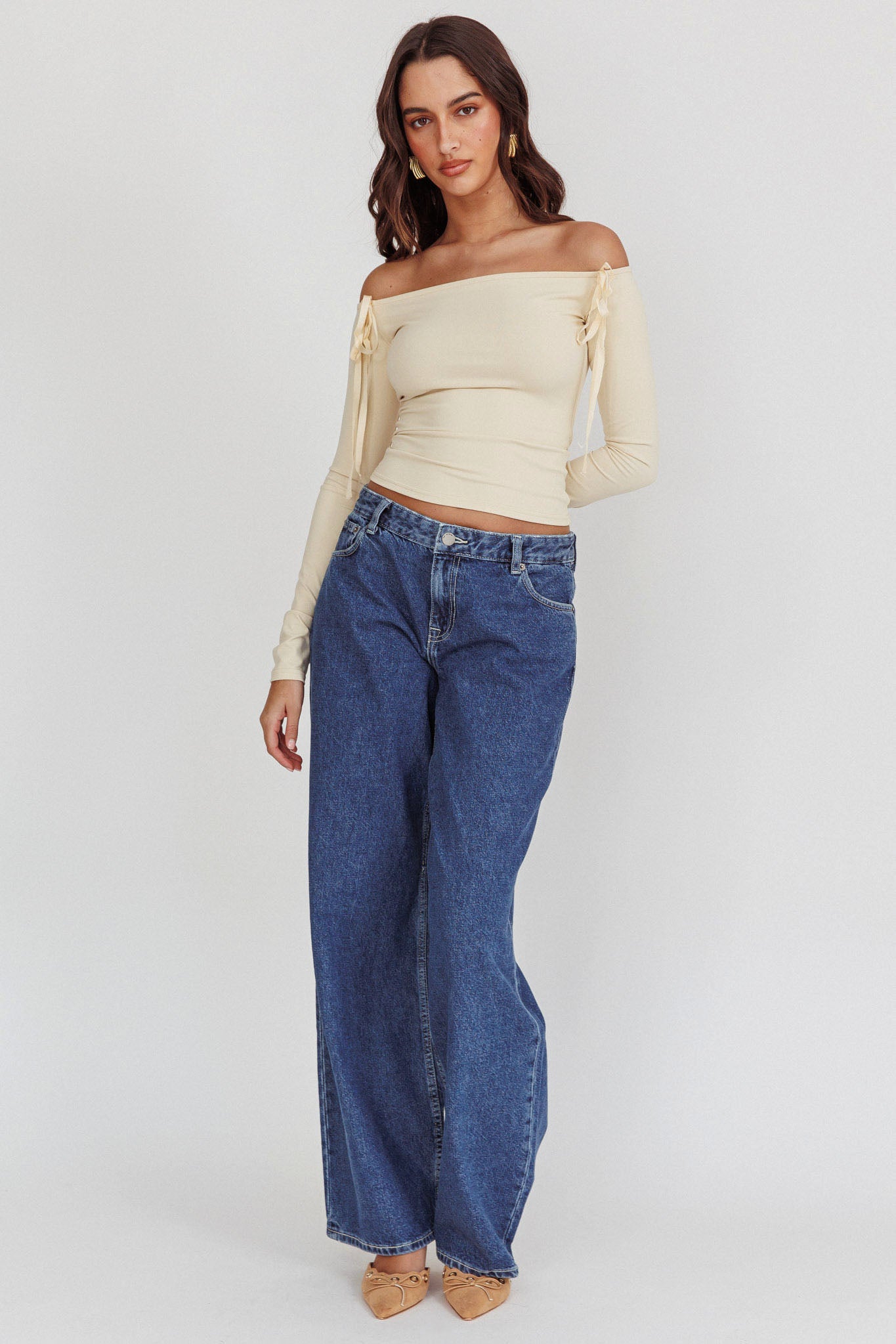 DR DENIM Hill Low Jeans Pebble Mid Stone-Maymioy