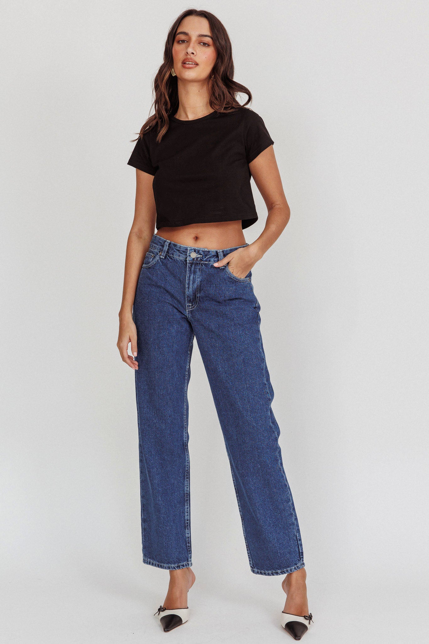 DR DENIM Arch Straight Jeans Pebble Mid Stone-Maymioy