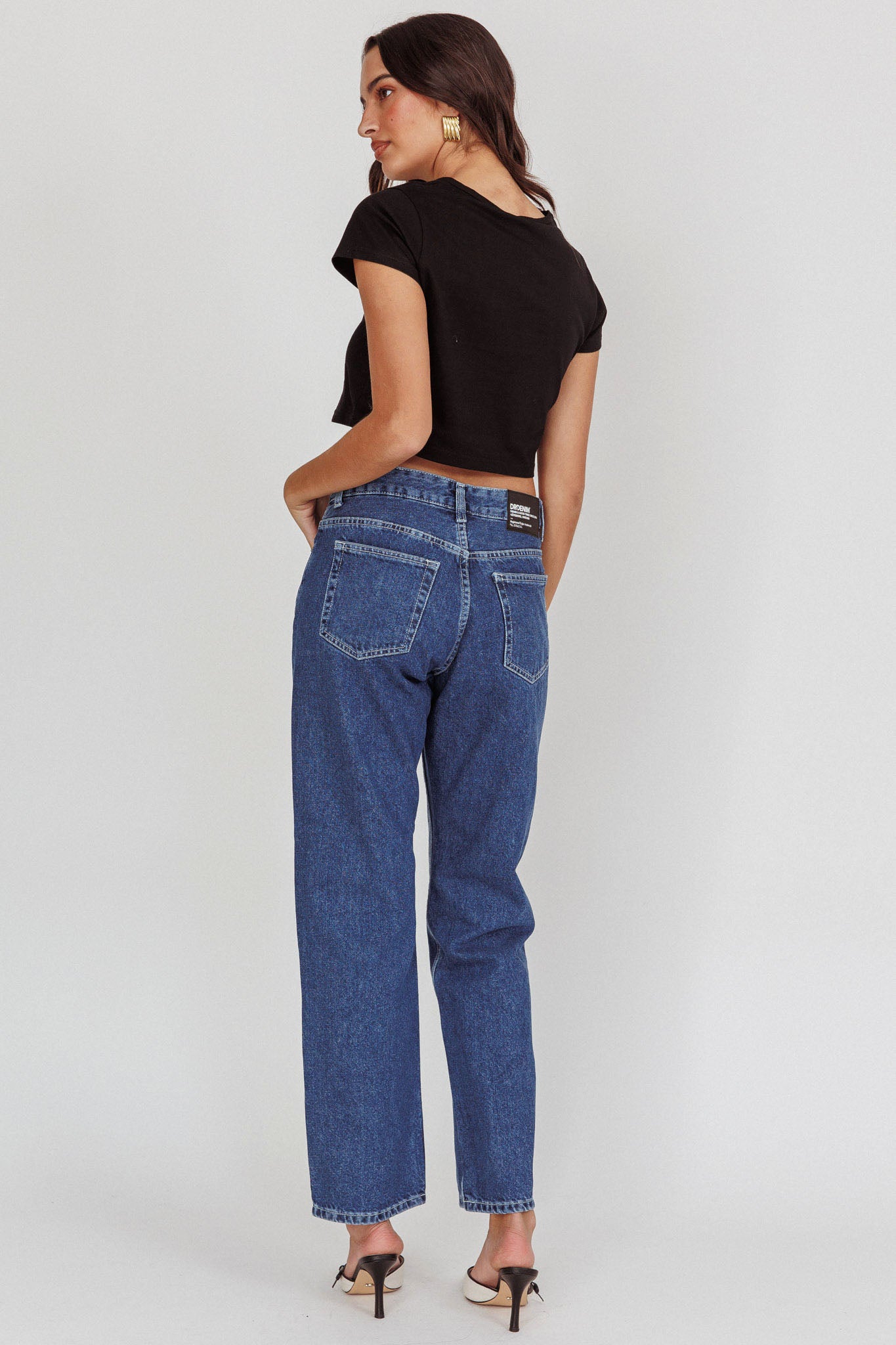 DR DENIM Arch Straight Jeans Pebble Mid Stone-Maymioy