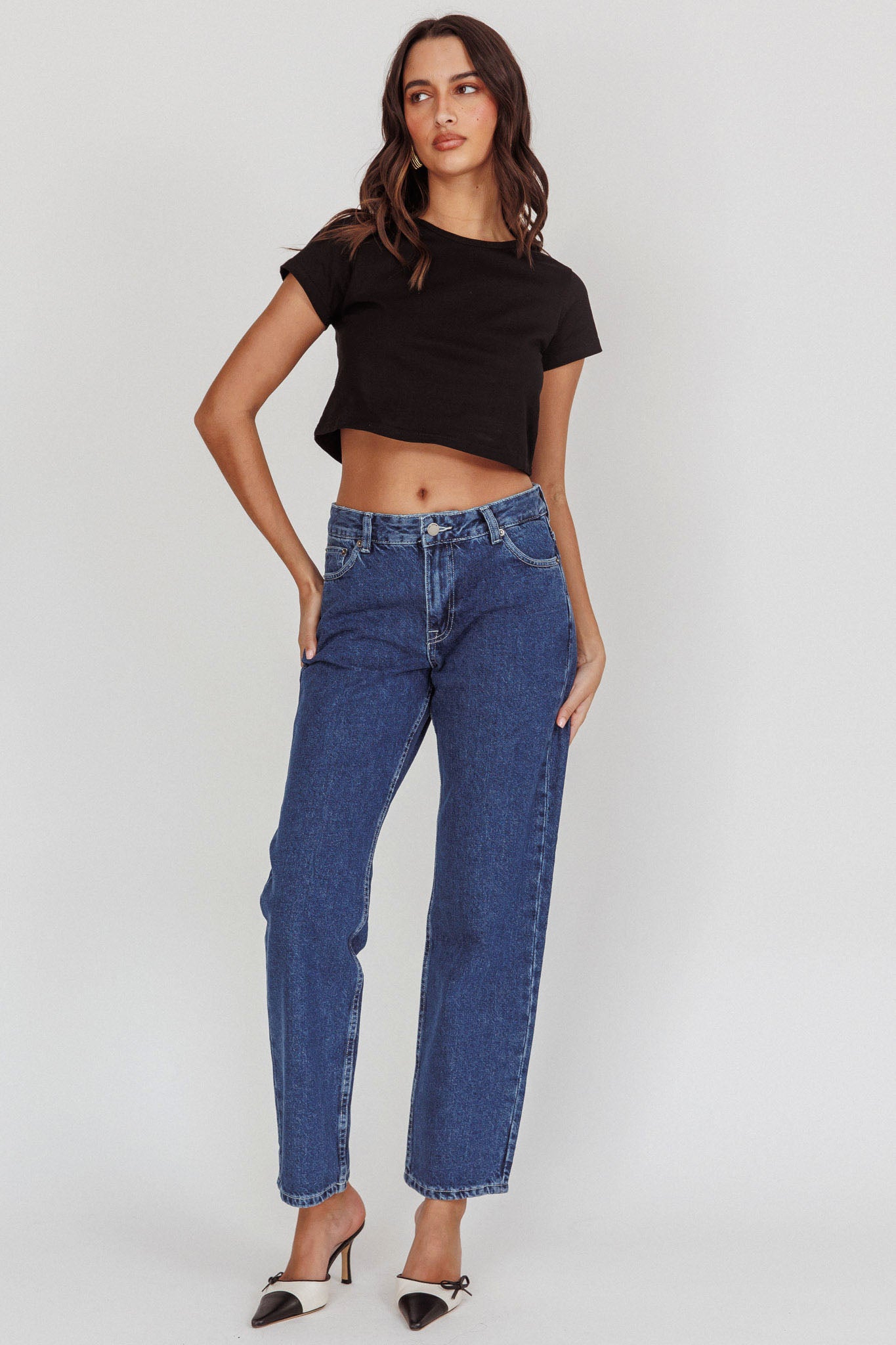 DR DENIM Arch Straight Jeans Pebble Mid Stone-Maymioy