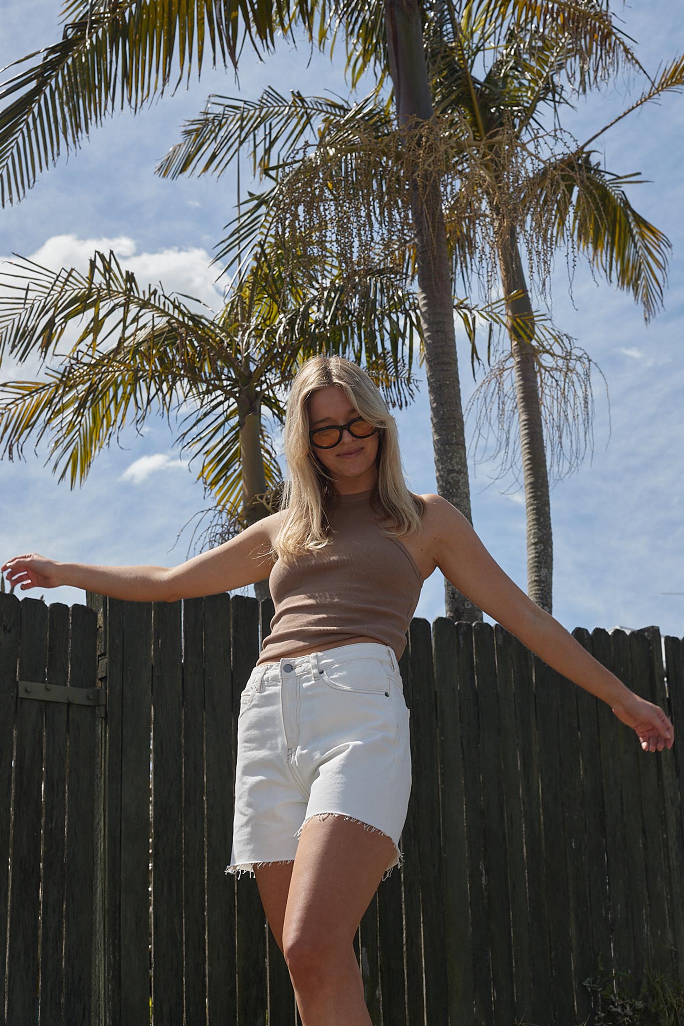 DR DENIM Nora Shorts White-Maymioy