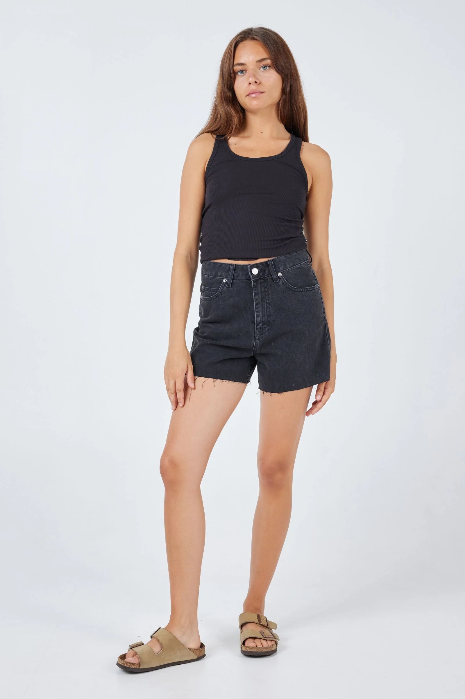 DR DENIM Nora Shorts Black-Maymioy