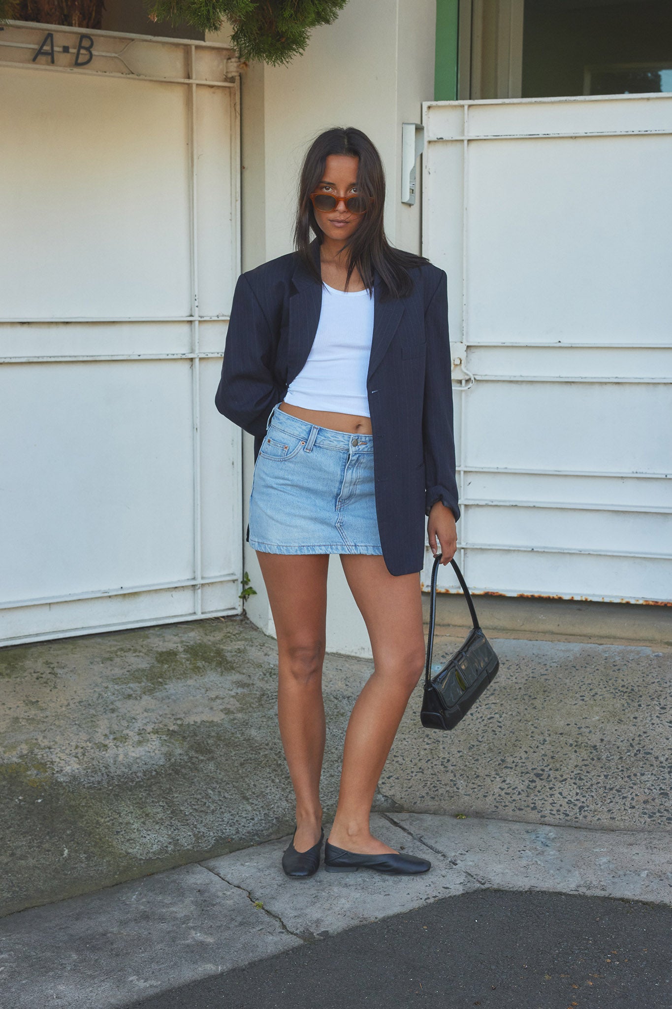 DR DENIM Ziggy Mid Skirt Light Blue-Maymioy