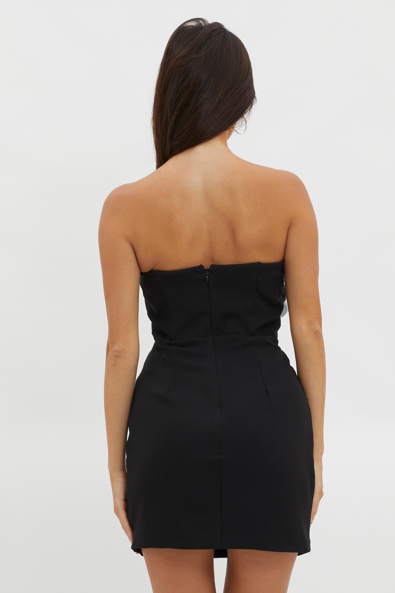 Magic At Night Embellished Bodice Dress Black-Maymioy