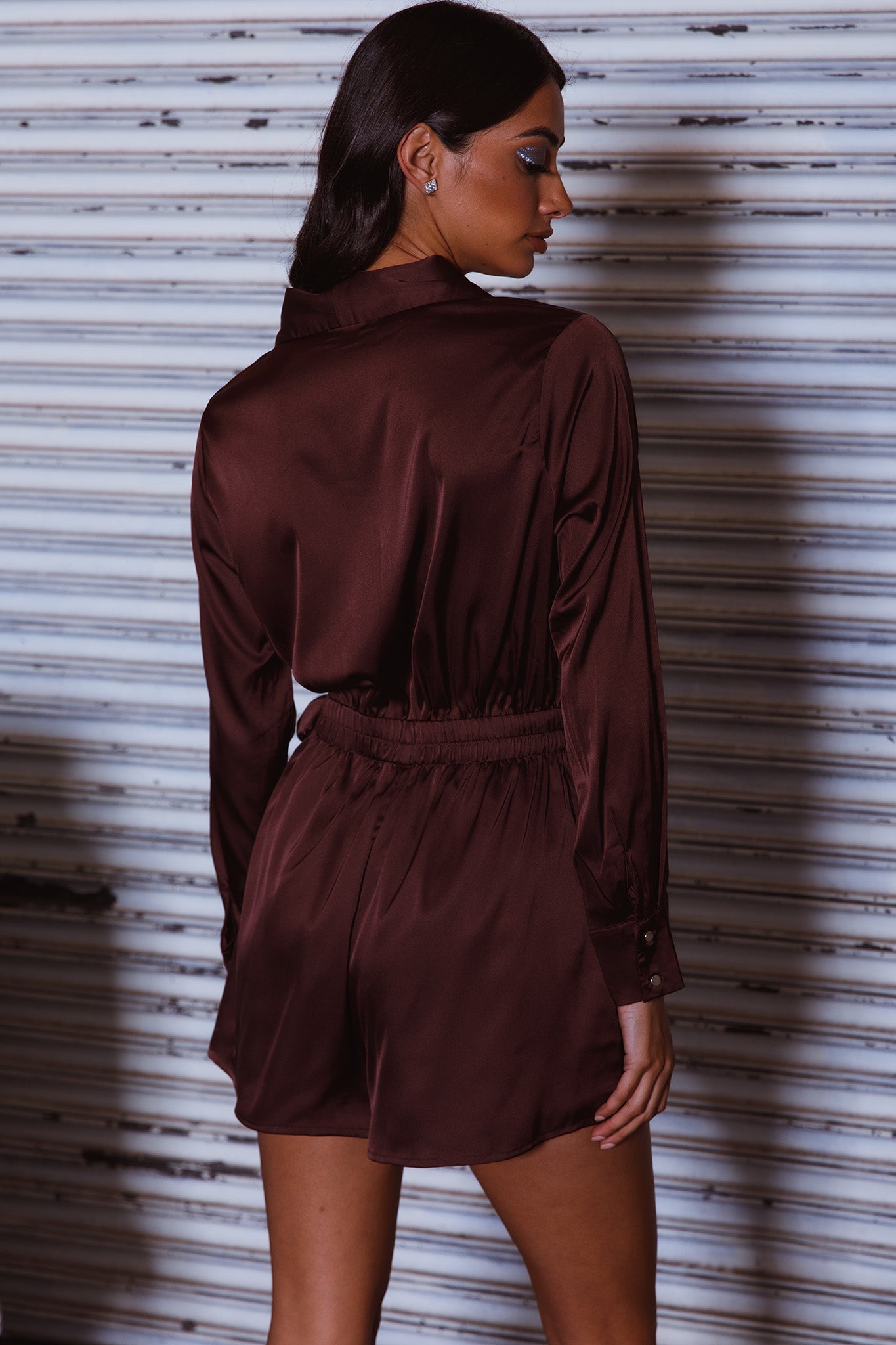 Turning Heads Side Tie Romper Russet-Maymioy