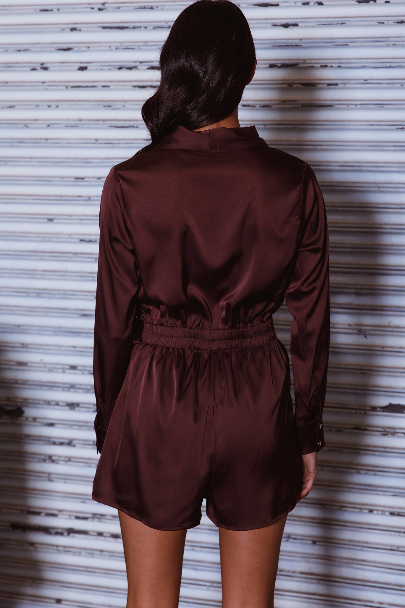 Turning Heads Side Tie Romper Russet-Maymioy