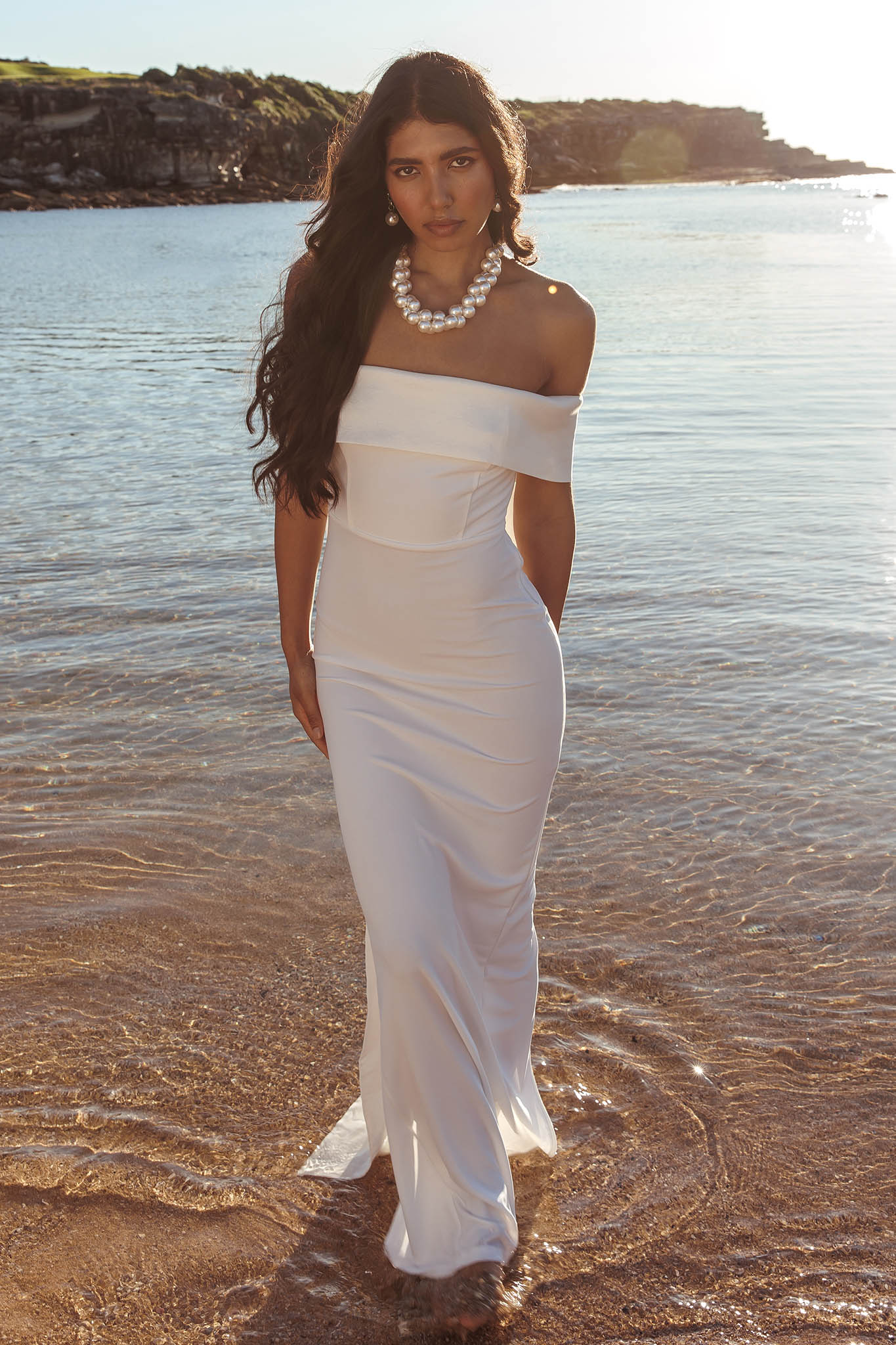 Southern Star Oversized Bow Maxi Dress Ivory-Maymioy