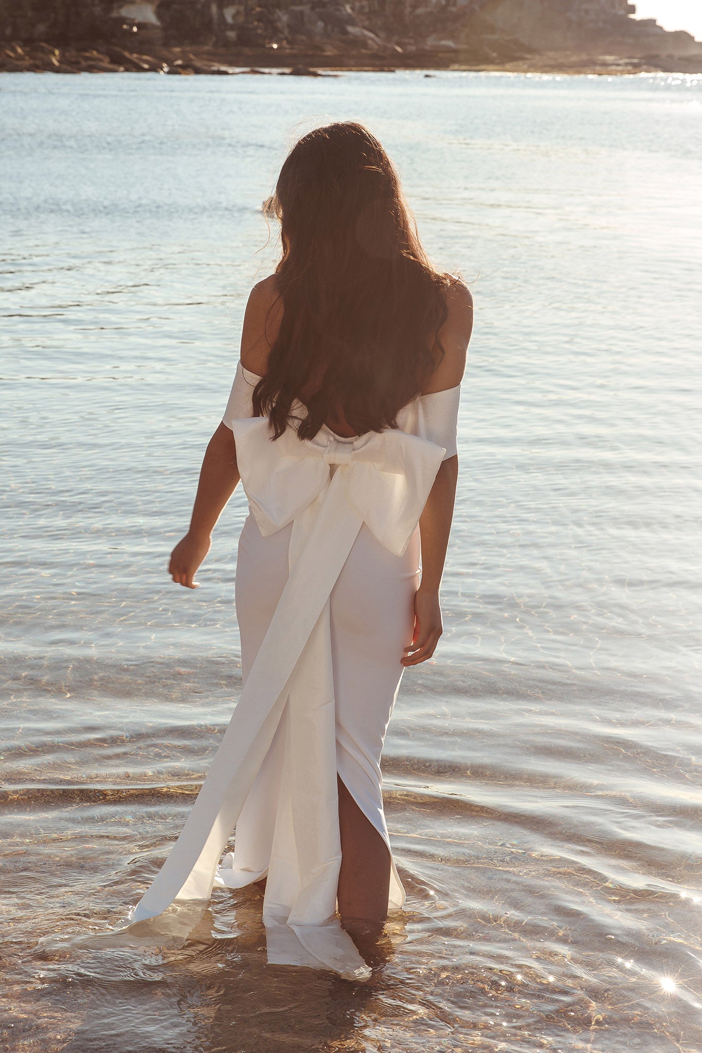Southern Star Oversized Bow Maxi Dress Ivory-Maymioy