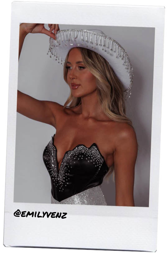Up All Night Diamante Crop Top Black-Maymioy