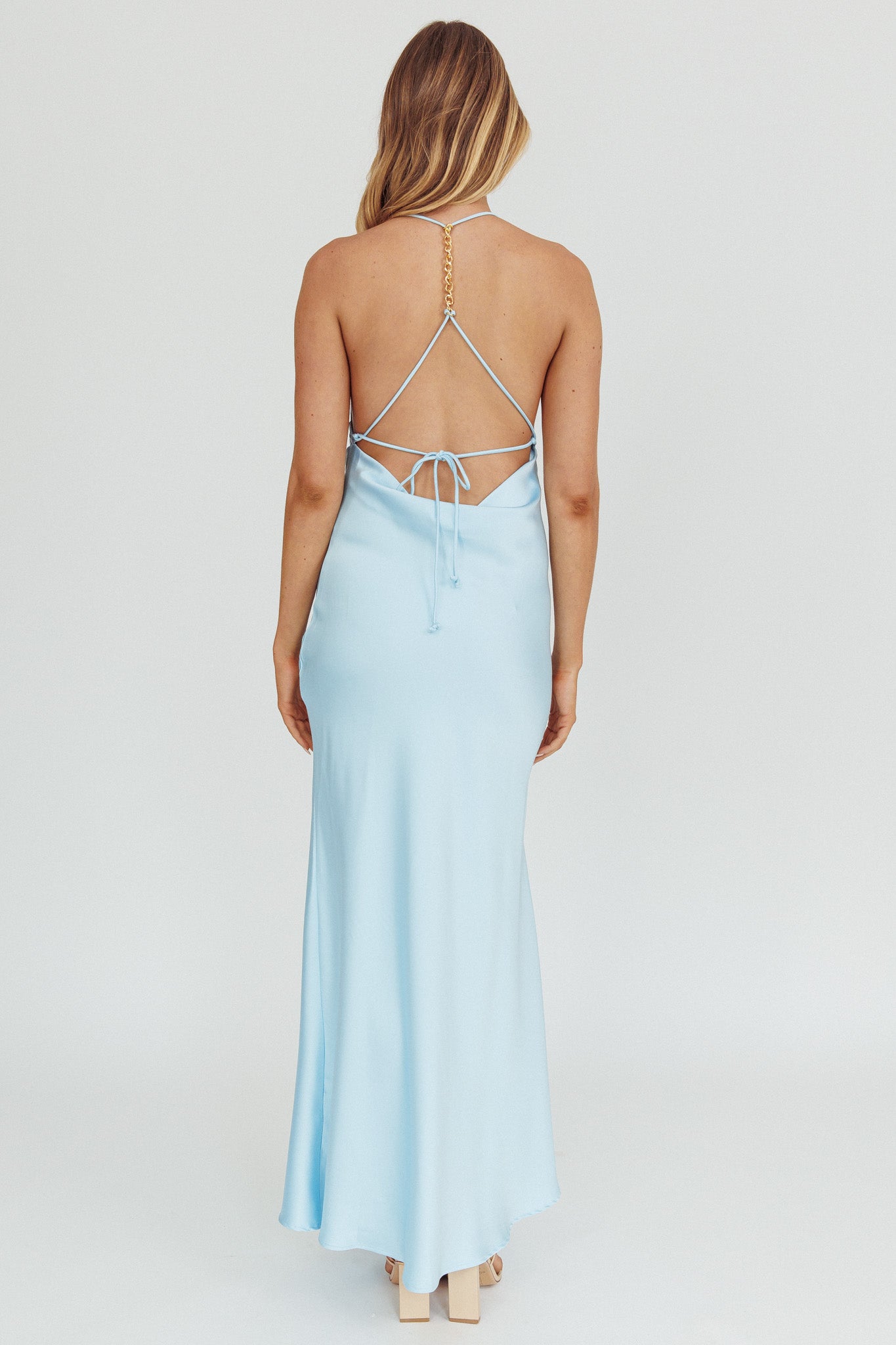 Palma Low Back Strappy Maxi Dress Baby Blue-Maymioy