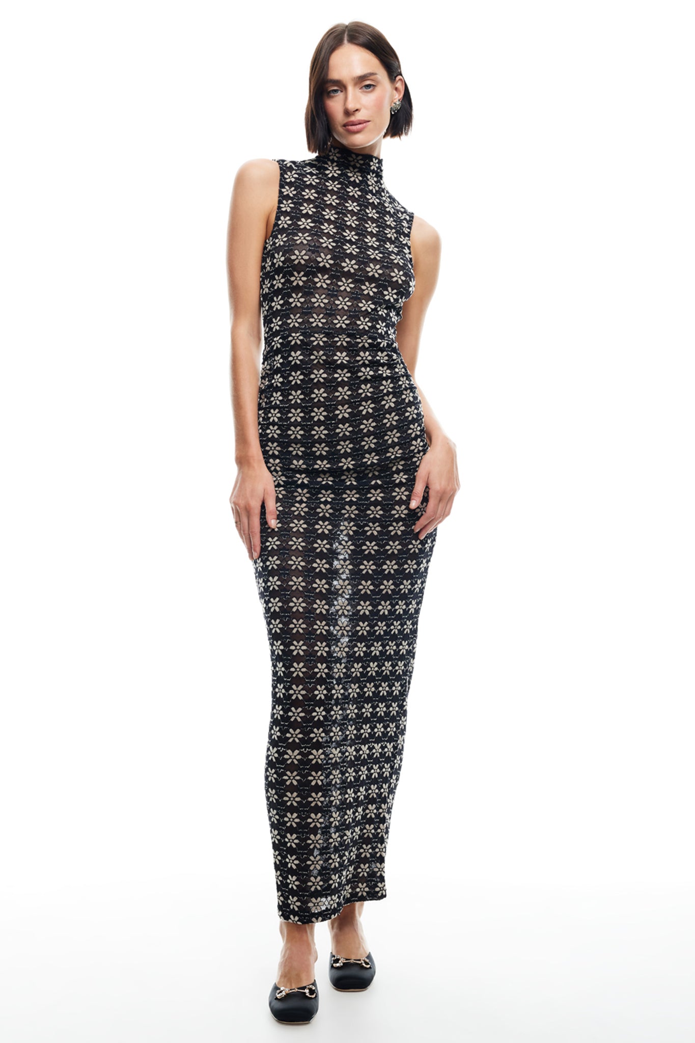 LIONESS Elle Maxi Dress 70's Onyx-Maymioy