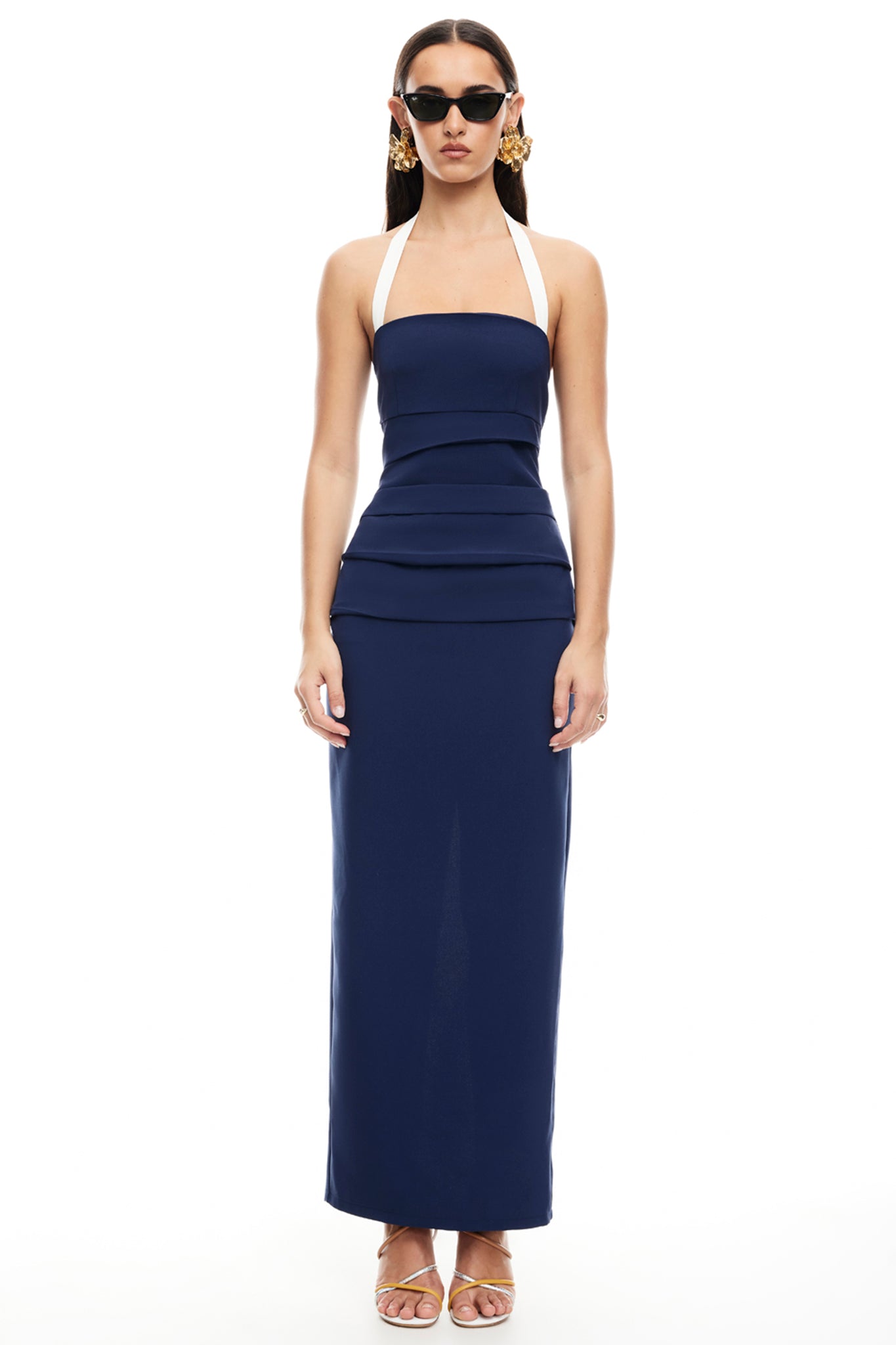 LIONESS 1999 Maxi Dress Navy-Maymioy