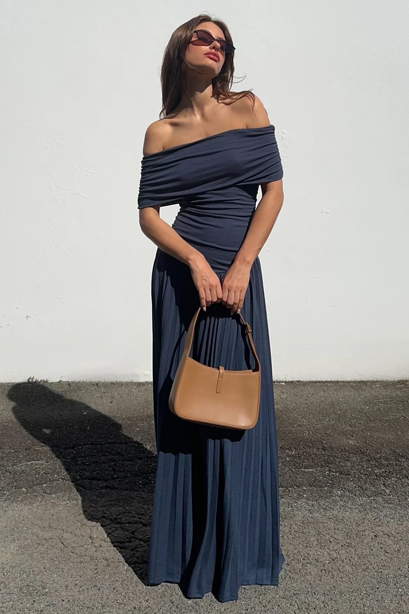 LIONESS Field Of Dreams Maxi Dress Navy-Maymioy