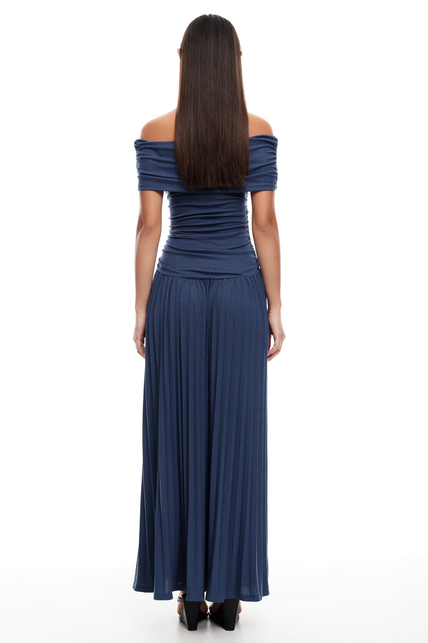 LIONESS Field Of Dreams Maxi Dress Navy-Maymioy