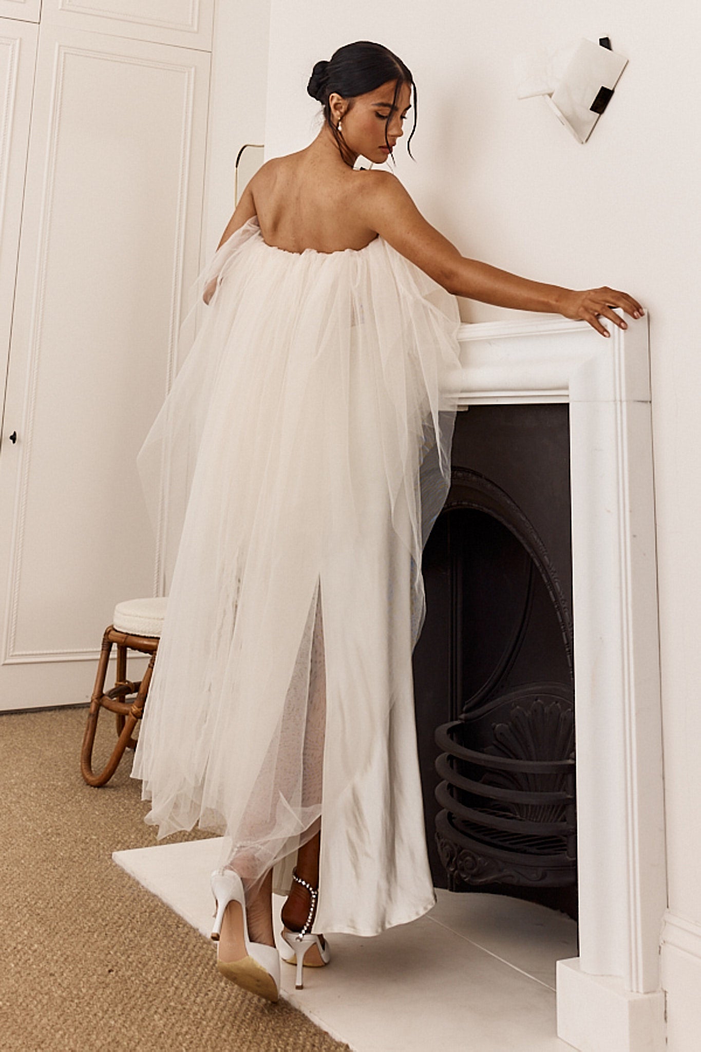 This Is Love Layered Tulle Crop Top Cream-Maymioy