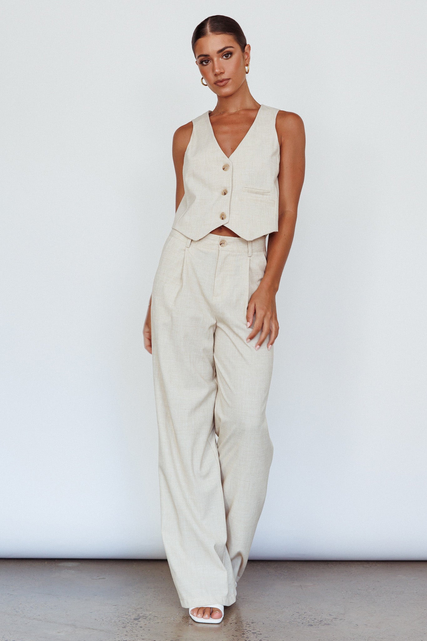 Times Square Trouser Pants Natural-Maymioy