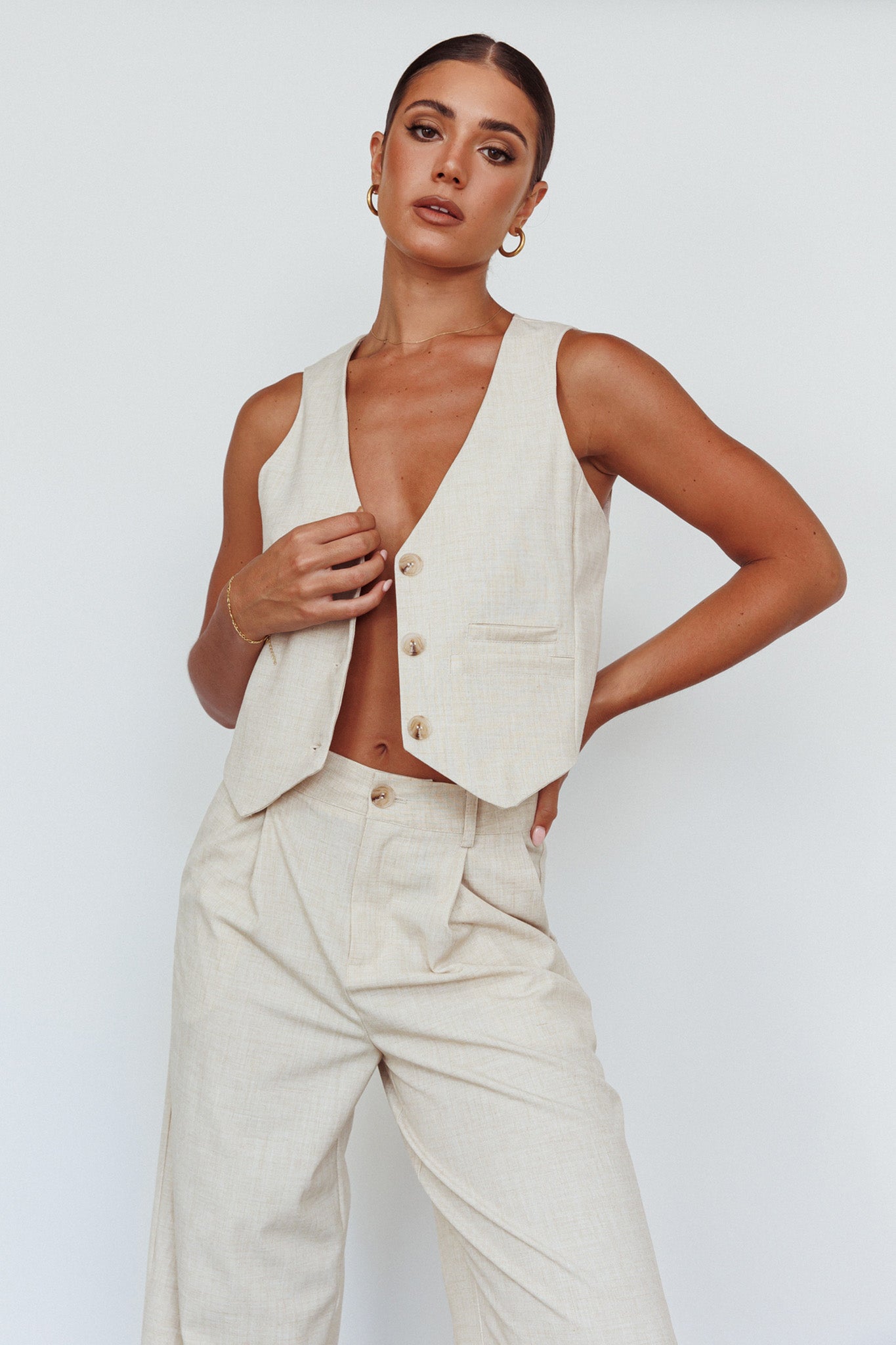 Times Square Trouser Pants Natural-Maymioy