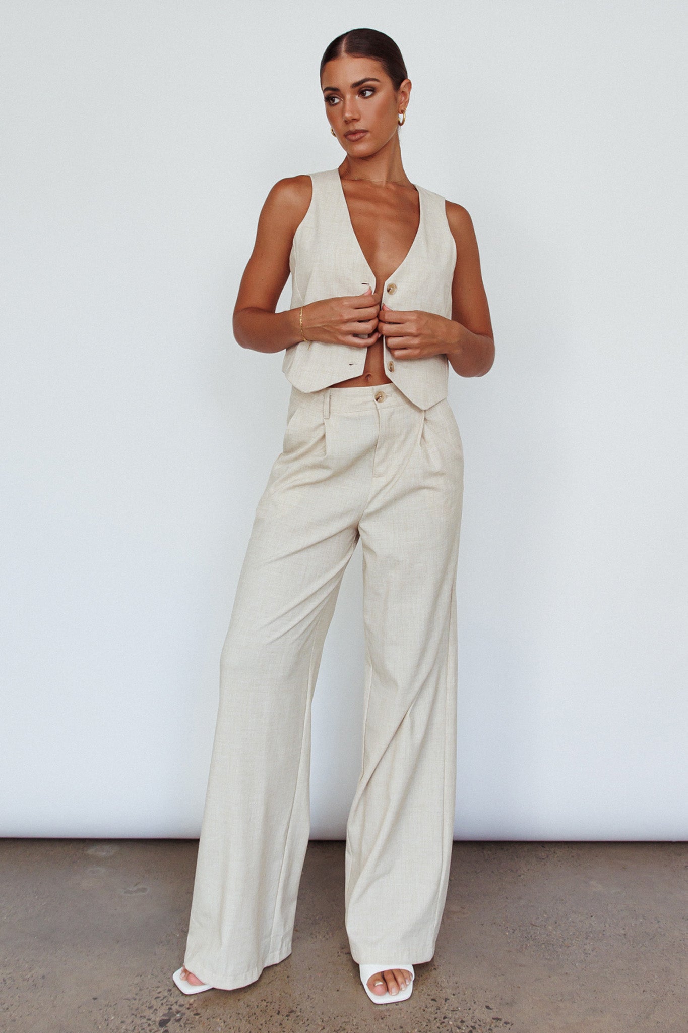 Times Square Trouser Pants Natural-Maymioy