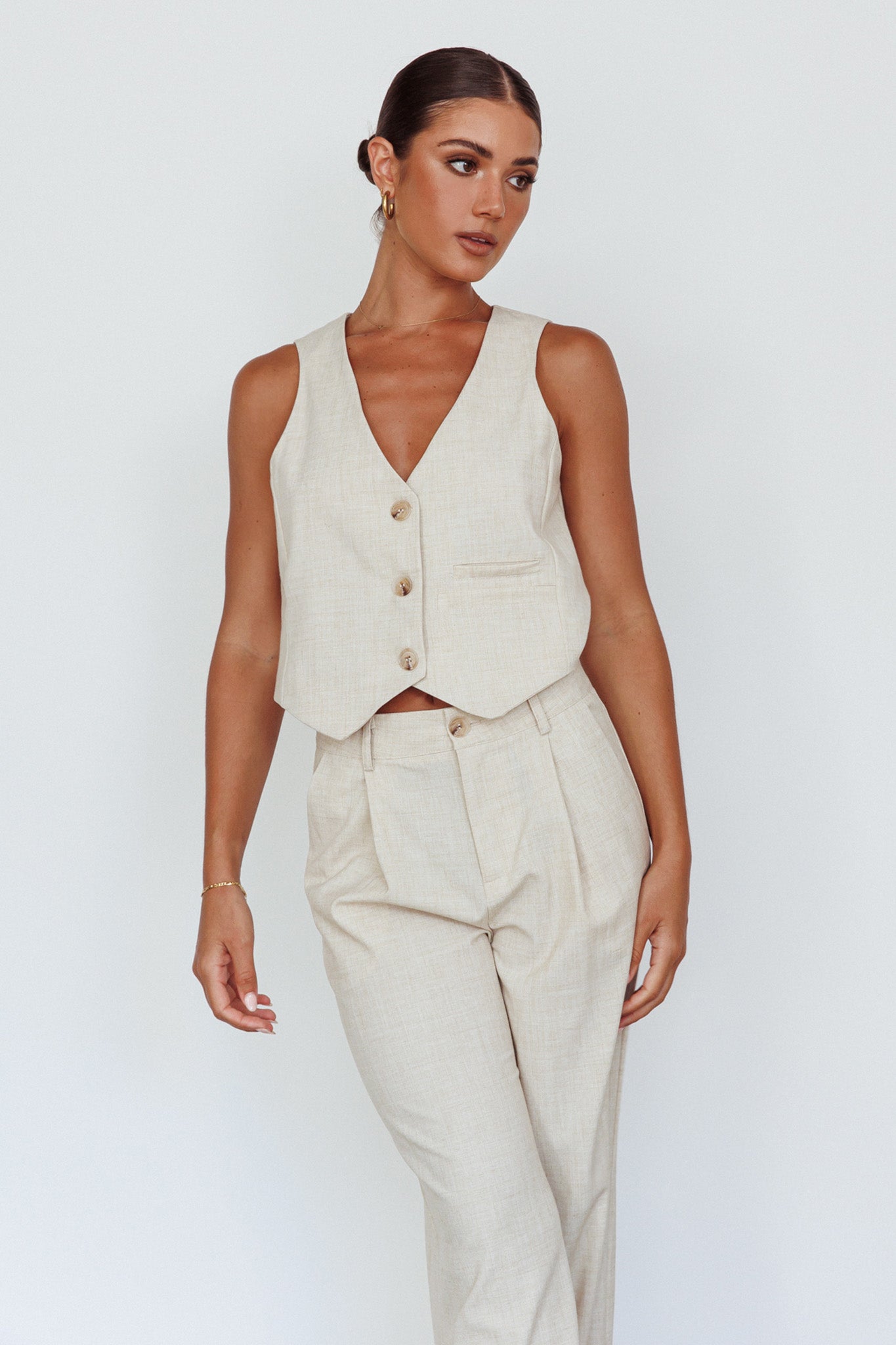Times Square Trouser Pants Natural-Maymioy