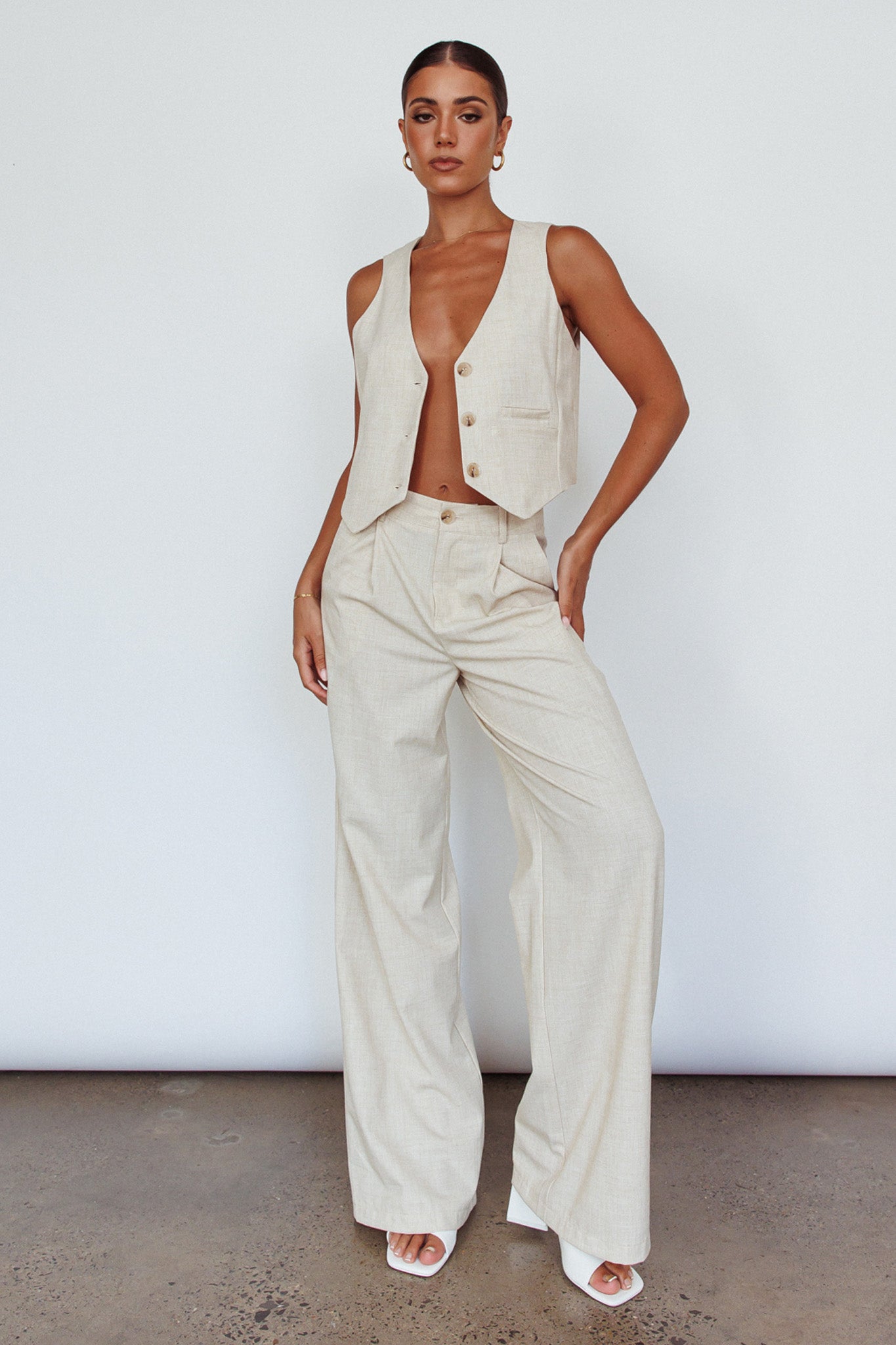 Times Square Trouser Pants Natural-Maymioy