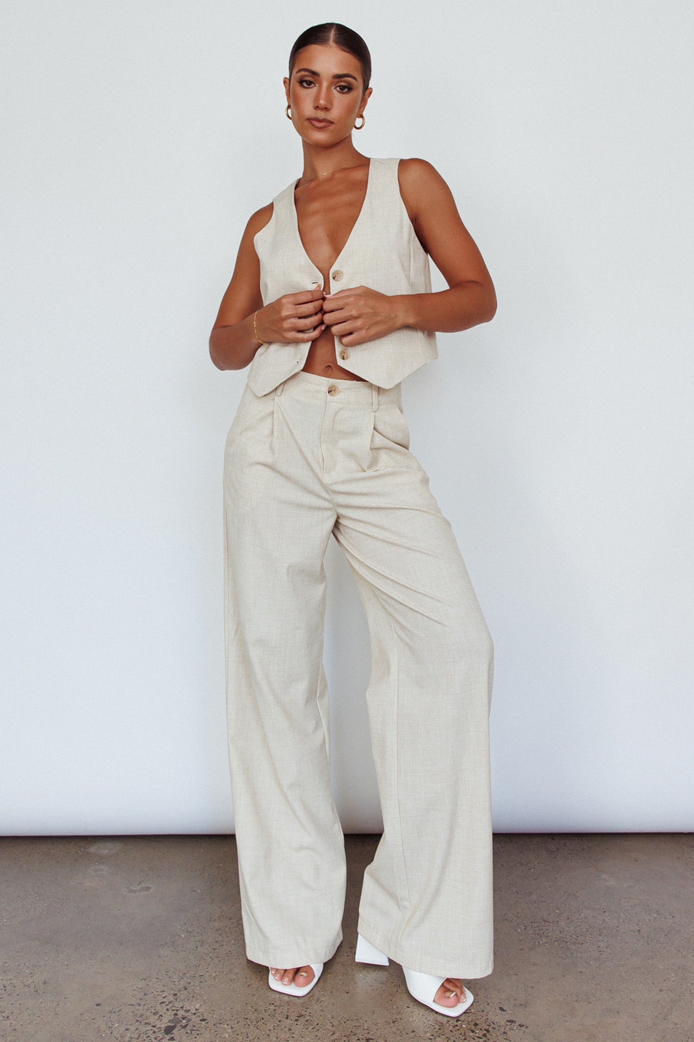 Times Square Trouser Pants Natural-Maymioy