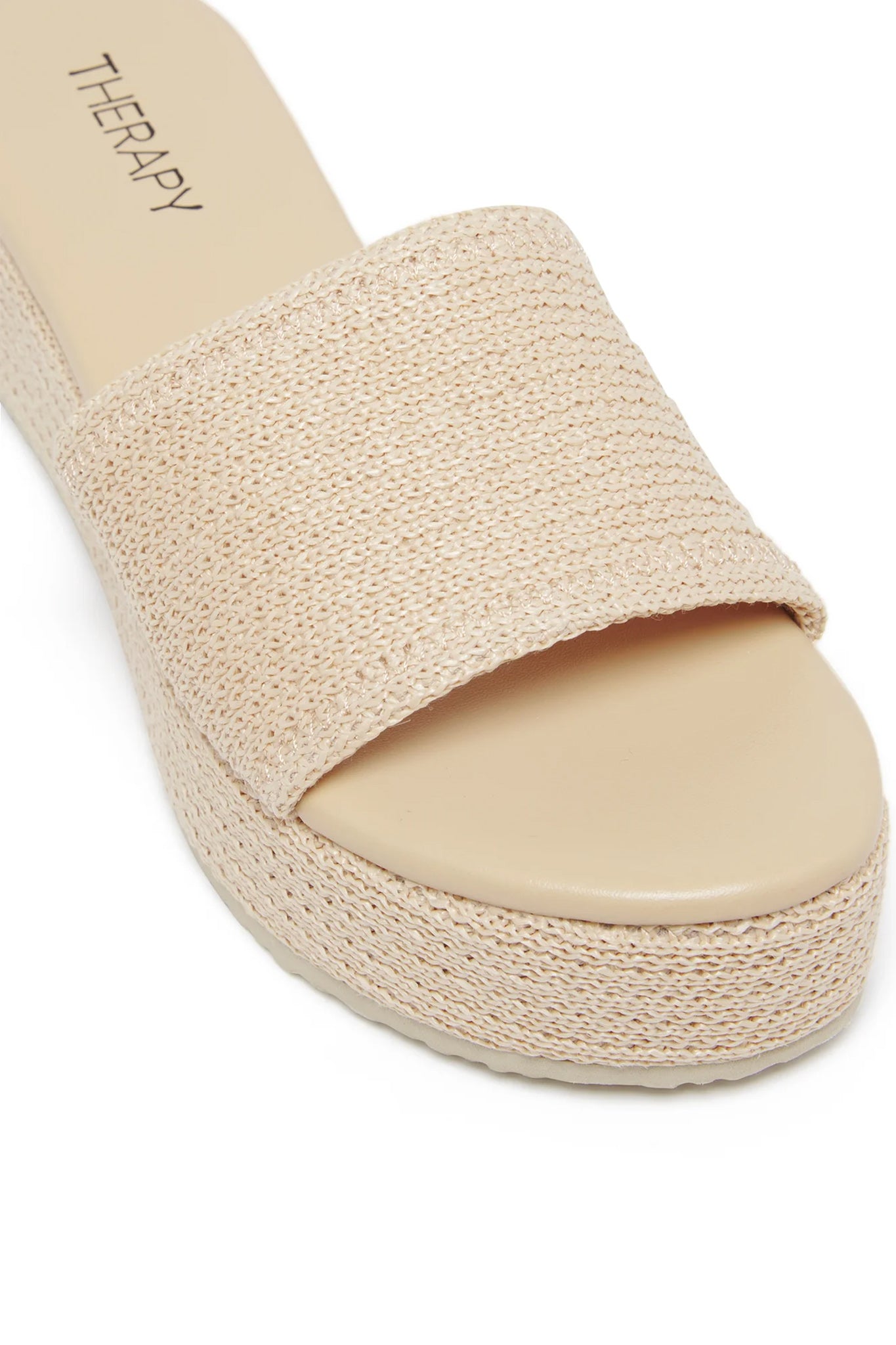 THERAPY Avery Flatform Sandal Raffia Natural-Maymioy