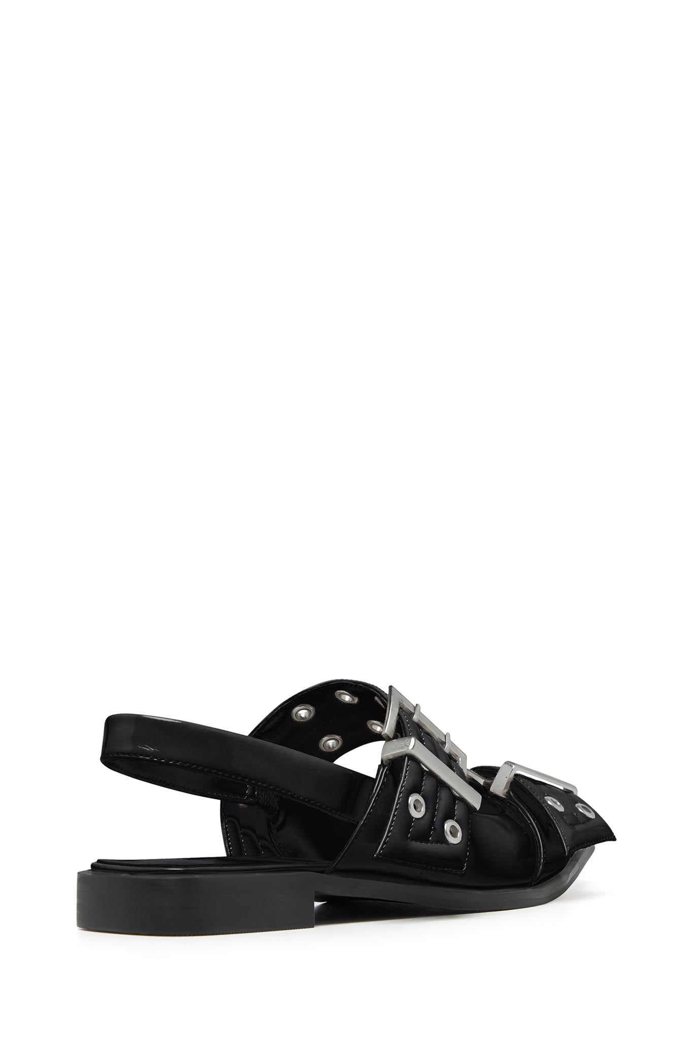 THERAPY Matilda Pointed Flat Black Patent-Maymioy
