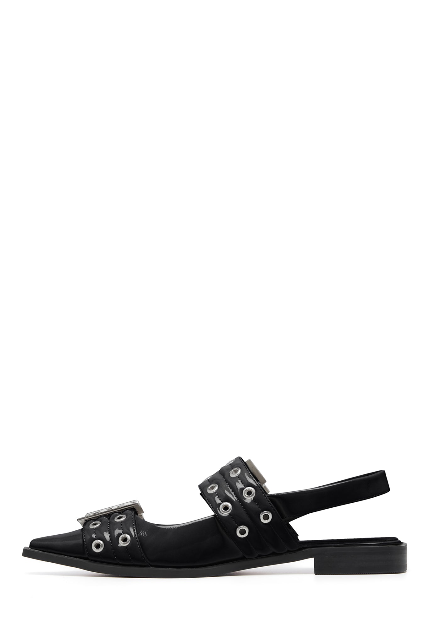 THERAPY Matilda Pointed Flat Black Patent-Maymioy