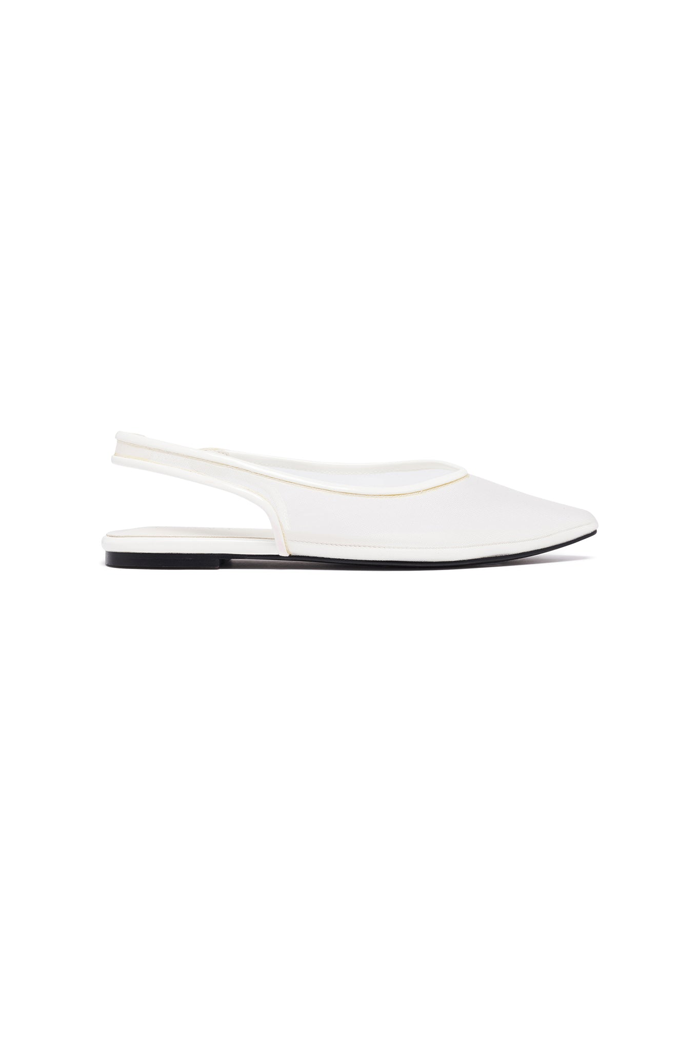 THERAPY Lazer White Patent Ballet Flat-Maymioy