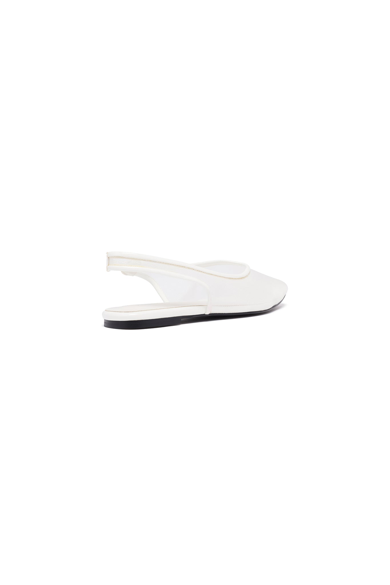 THERAPY Lazer White Patent Ballet Flat-Maymioy