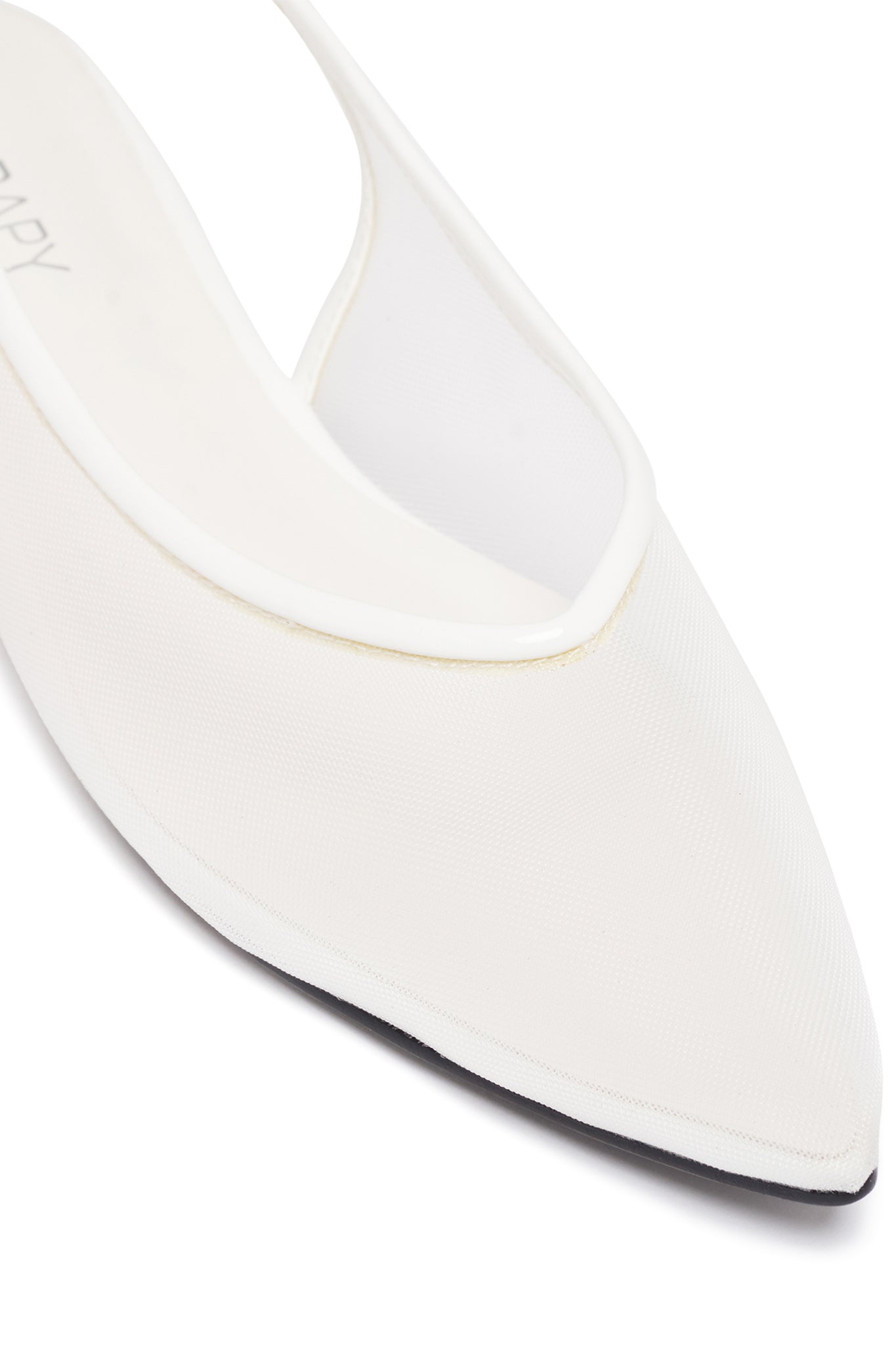 THERAPY Lazer White Patent Ballet Flat-Maymioy