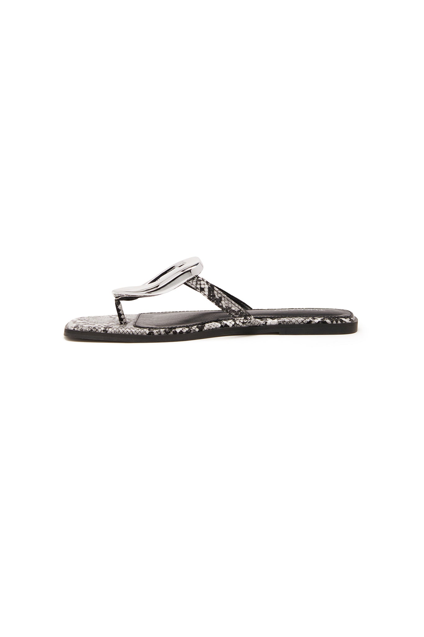 THERAPY Guild Thong Sandal Black White Snake-Maymioy