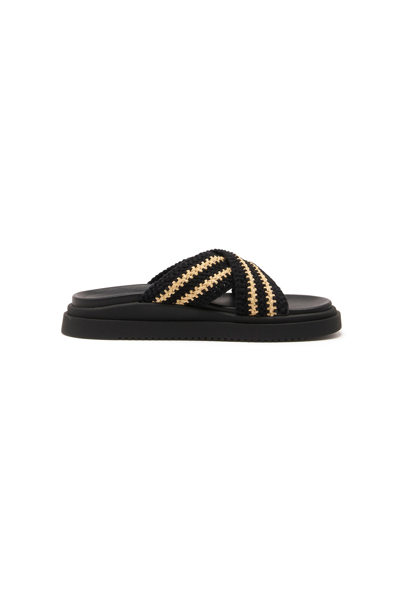 THERAPY Peta Platform Sandal Black Beige-Maymioy