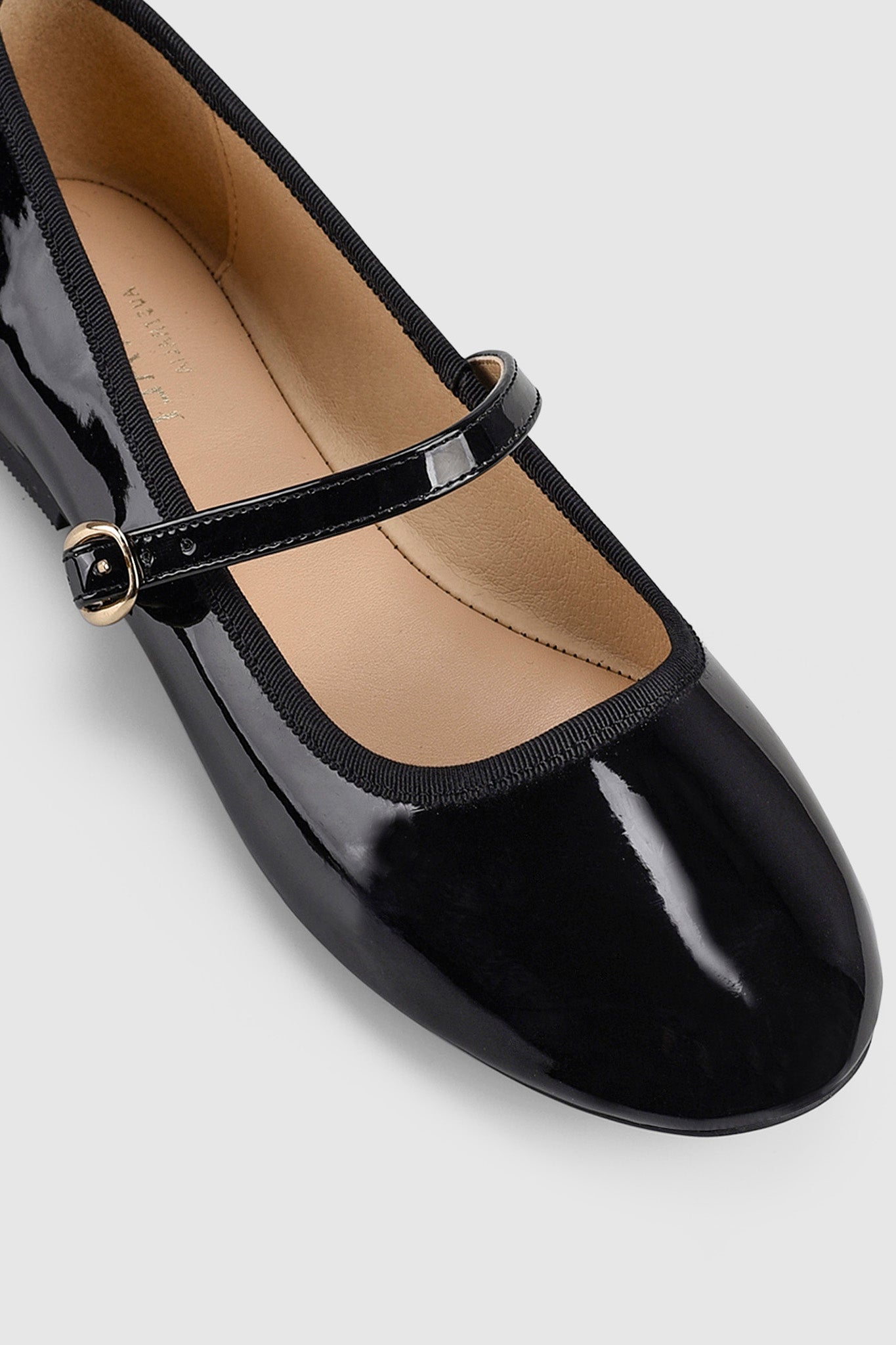 VERALi Bambi Mary-Jane Flats Black Patent-Maymioy